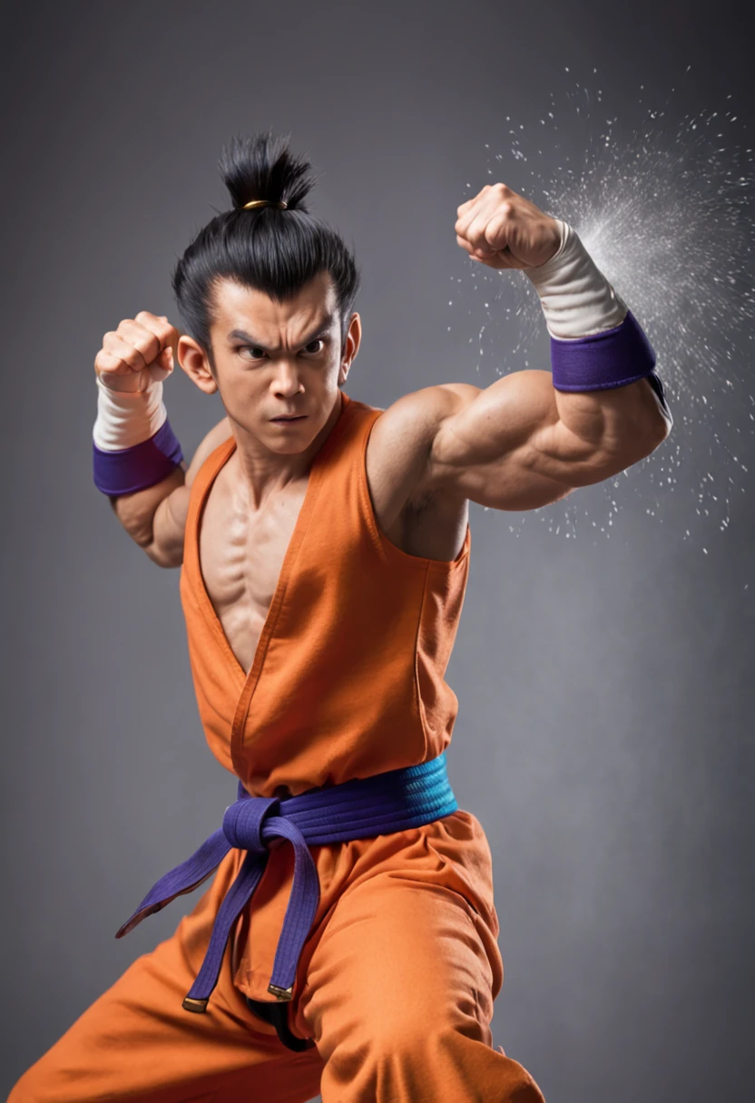 1 monkey, Wukong, Flying, Cloud, Golden Hoop Stick, Martial arts, Powerful, Muscular, pointy hair, orange gi, Weighted training clothes, saiyan, Super Saiyan, energy blast, Strong, Determined, Fighting, training, Martial arts tournament, dragonball, Flying rain needles, Kamehamehapo, Dragon radar, dragonball z, anime big breast, Action, Adventure, Epic battles, Transformation, Friendship, Loyalty.