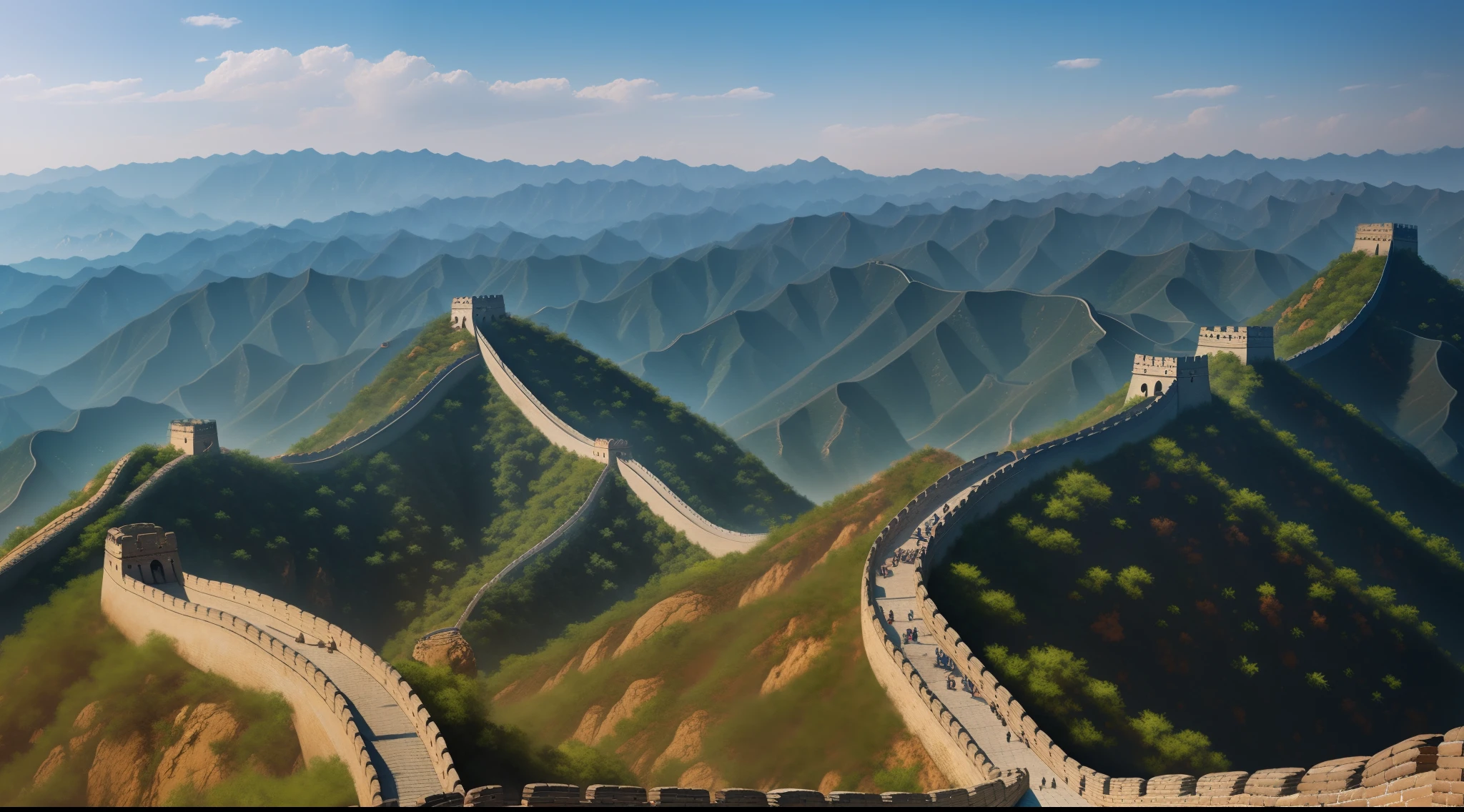 Great Wall of China REALISTIC ZOOMED IMAGE WITH DETAILS