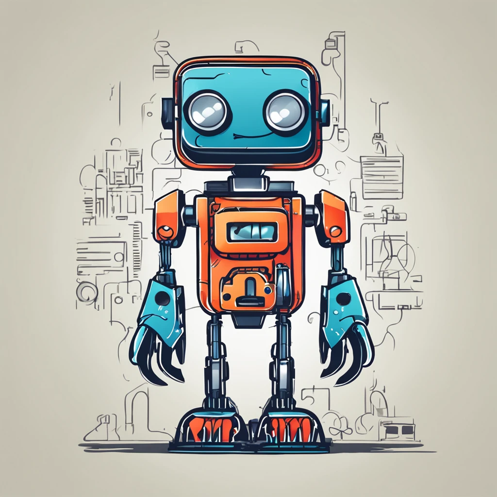 crie uma logo com linhas simples, without much information, 1 vetor, To illustrate an educational robotics project