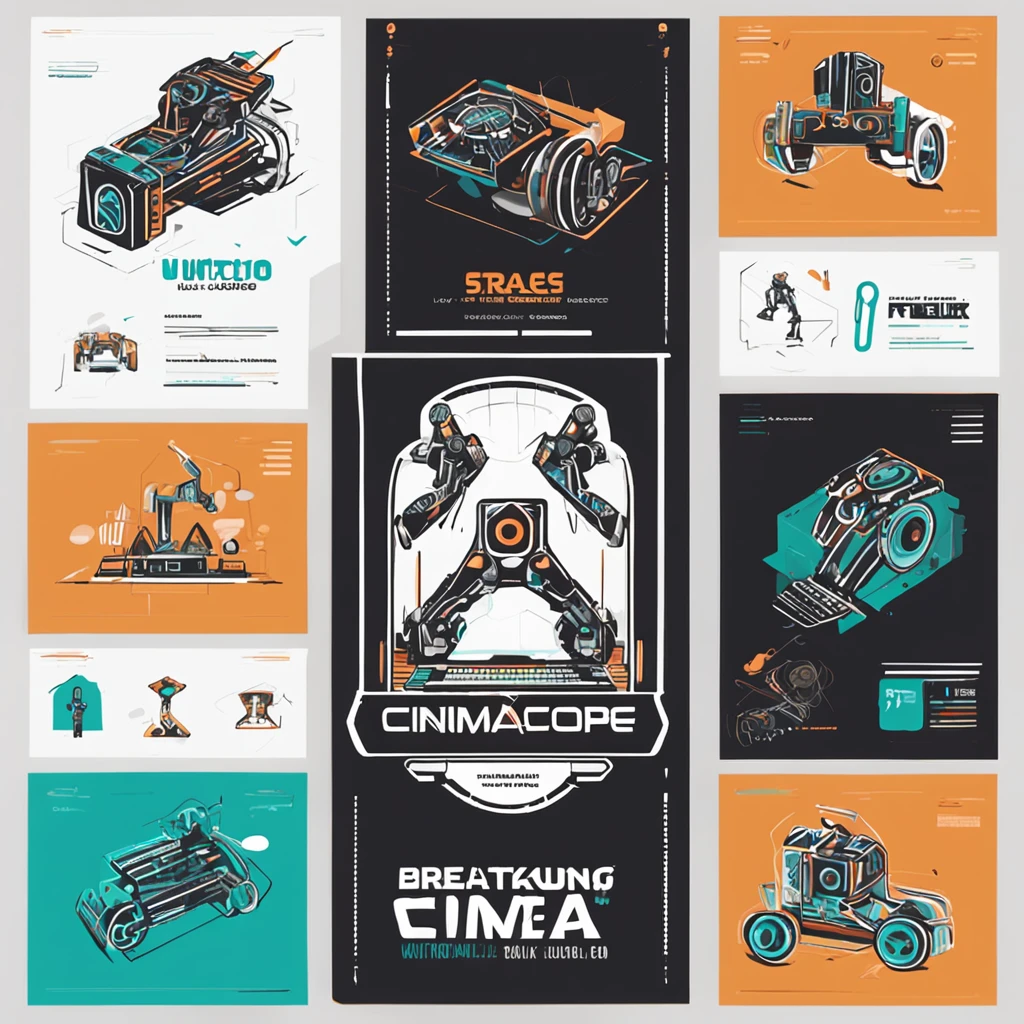 crie uma logo com linhas simples, without much information, 1 vetor, To illustrate an educational robotics project