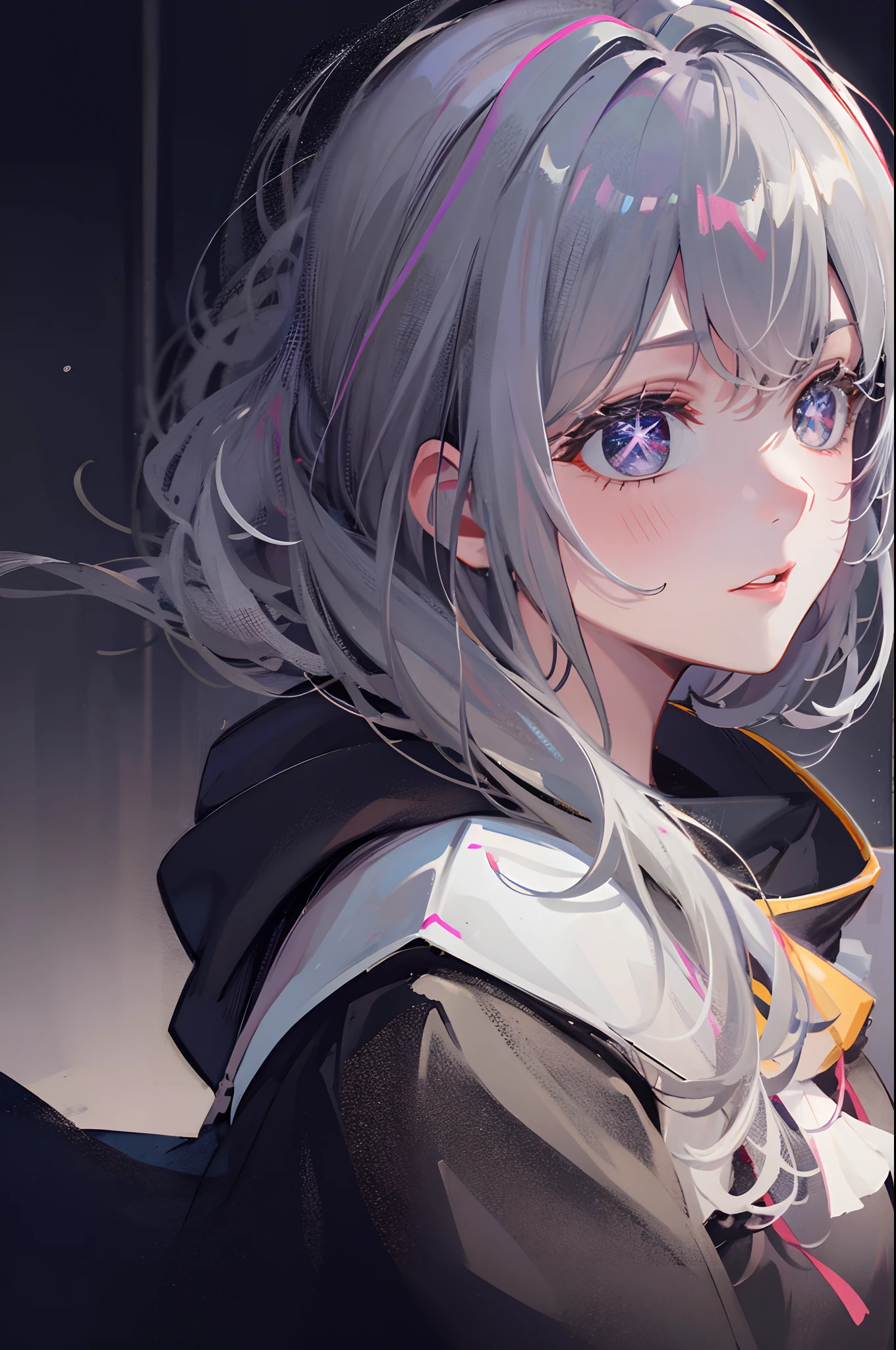 Gray hair girl jk