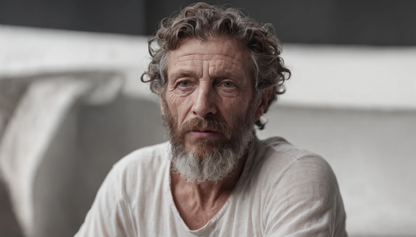 Greek statue of philosopher Marcus Aurelius, with beard and muscles, cinemactic, 8k, fundo escuro, Detailed symmetrical realistic face, textura natural extremamente detalhada, peach fluff, short hair, master part, Absurdos, Foto premiada por Lee Jeffries, Nikon Film Stock D850 Fotografia, kodak portra 400 camera f1.6 lentes, extremamente detalhado, Amazing, detalhes finos, cores ricas, textura hiper realista, dramatic lighting, UnrealEngine, trending on ArtStation, cinestill 800 tungsten, Realistic photo, foto raw , TanvirTamim, alta qualidade, high resolution, foco nítido, extremamente detalhado, Cinematic lighting, 8k UHD,