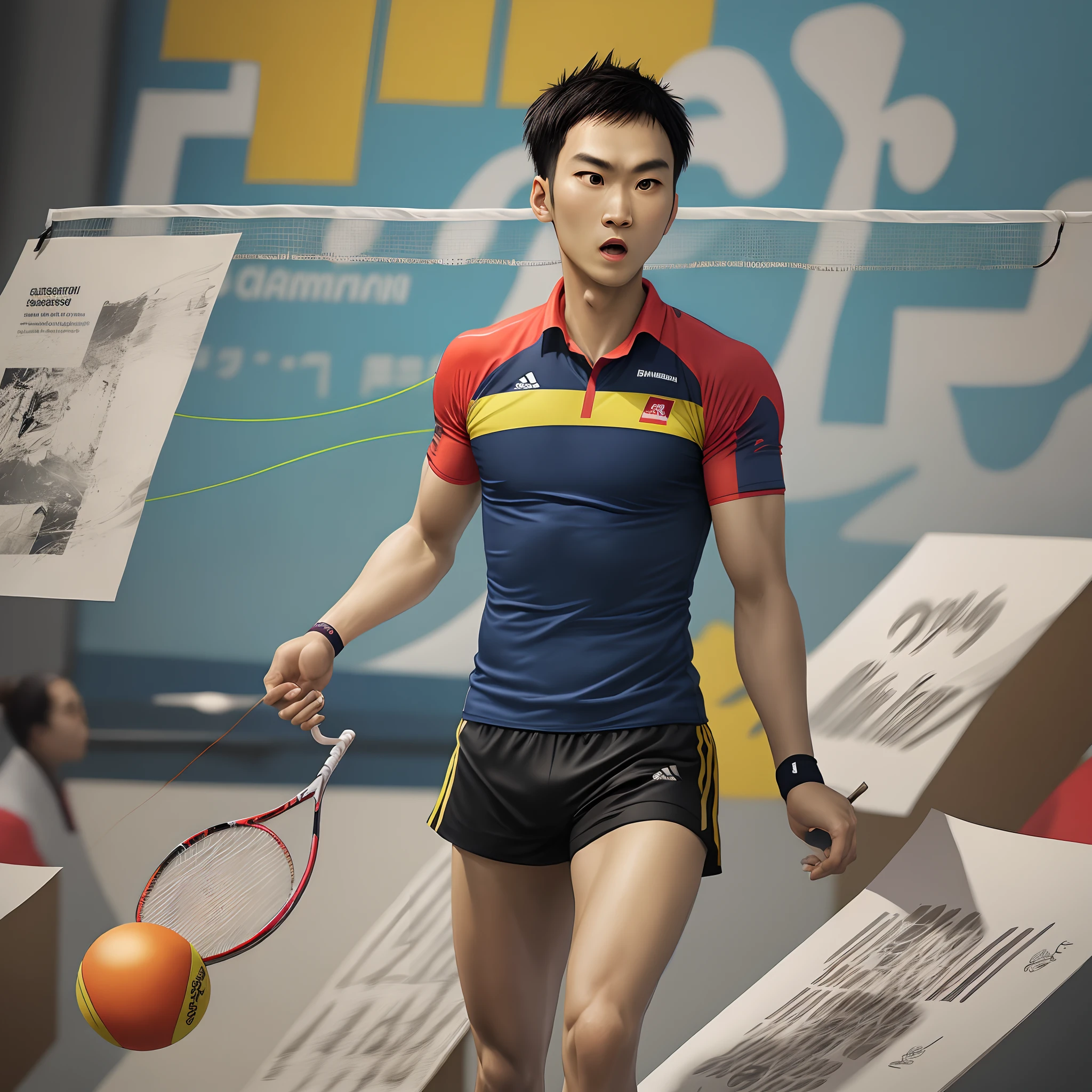 A poster about badminton