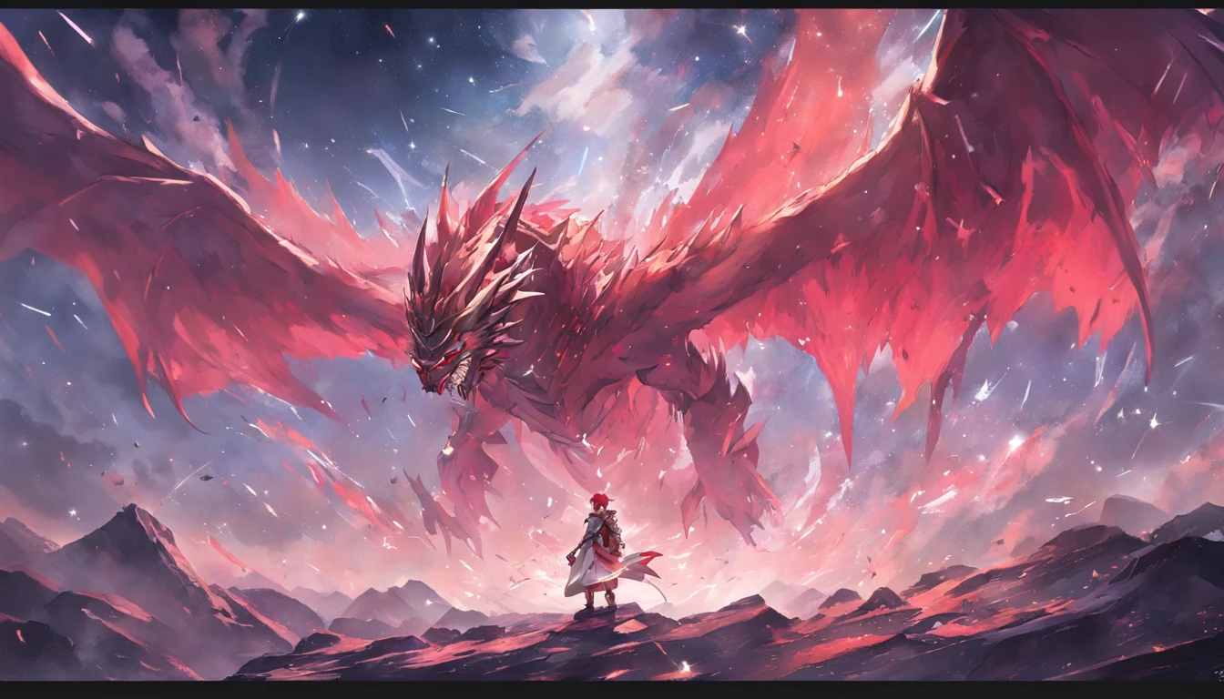 (shoun),Handheld hoist,(Gray dragon),(Rocks float in the air),(Rock effect:1.5),Elongated dragon body,elevation,Faraway view,super detailing,best qualtiy,tmasterpiece,8K,Extremely detailed,Epic artwork