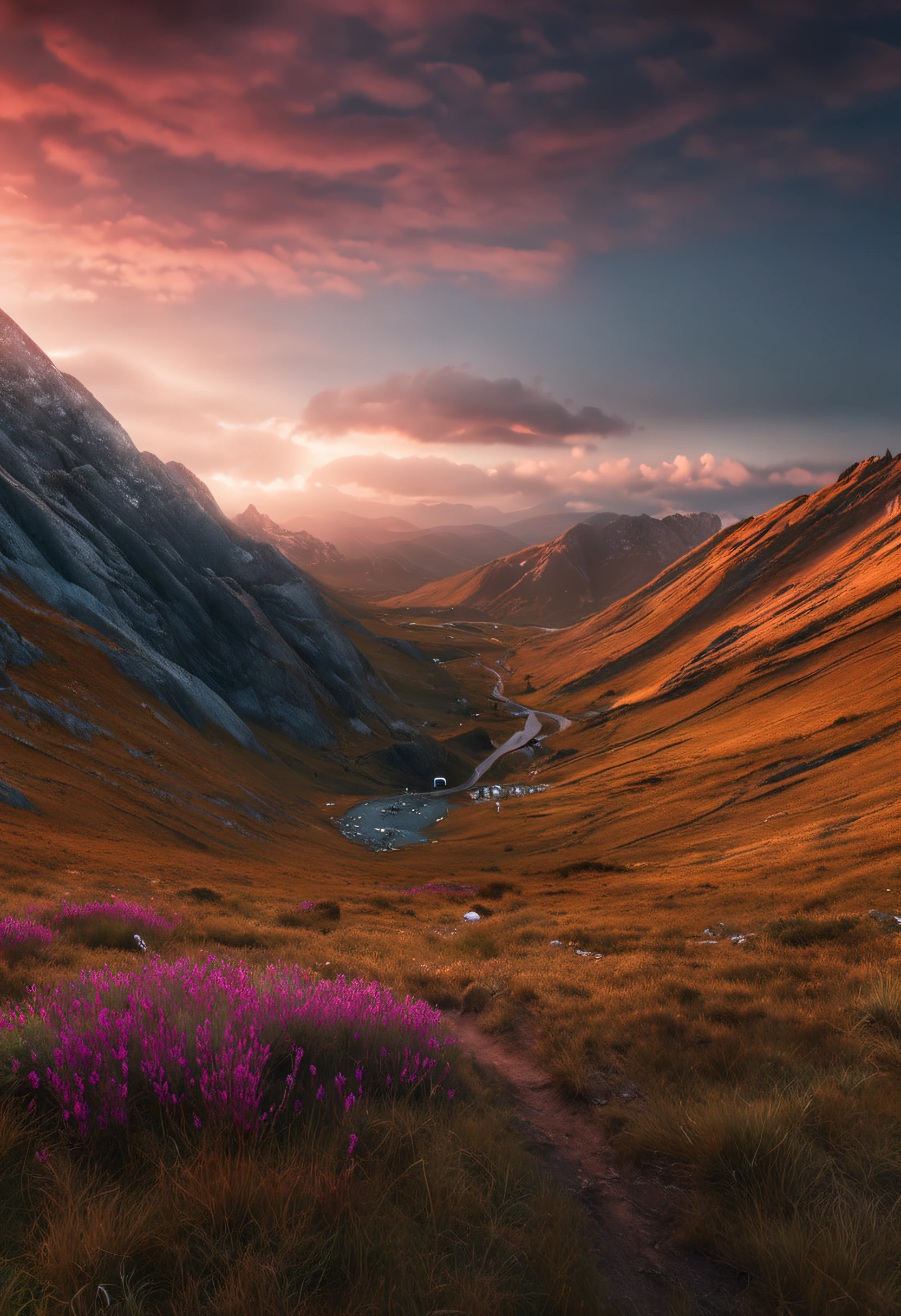 RAW photo of a landscape, small details, photorealistic, ultra-realistic photo, 8k uhd, dslr, soft lighting, high quality, film grain, Fujifilm XT3, (masterpiece)