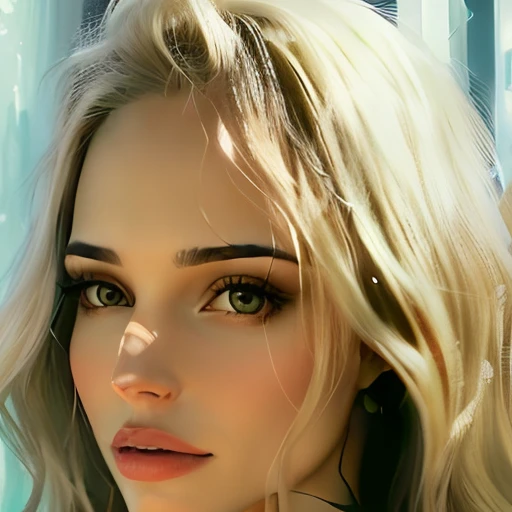 ((close-up of woman's face:1.4)),(aroused:1.3),(closed eyes, moan:1.4),(realistic illustration). cute 27 yo ((blonde:1.3)) Caucasian woman with green eyes. Sexy (chubby:0.7) figure, natural breasts, beautiful ass. Eyeglasses, cardigan, black floral print sundress, Masterpiece, (highly detailed:1.2),(detailed face and eyes:1.2), 8k wallpaper, cinematic lighting. core shadows, high contrast, bokeh.