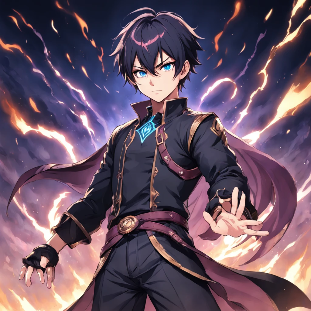 Nome: Gender Injury: Masculino Idade: 16 years of Profession: Apprentice Fighter Magician Personality: determinado, Curioso, observador e leal. allure: Luka tem cabelos curtos e pretos, with purple eyes that seem to radiate mystery. Your skin is pale, and carries with it an enigmatic aura. Ele usa uma camisa azul debaixo de um casaco de couro preto, which complements with a leather glove that covers half of the forearm. His black pants are fastened by two brown leather belts, And he wears extremely comfortable black leather boots. Unique feature: Luka possesses a rare ability to manifest black flames in his right hand, an ability he developed as an alternative to magic. Background Story: Luka was born into a family of powerful magical fighters, mas, unlike his parents, ele nasceu sem a capacidade de usar magia. determinado a provar seu valor, Luka embarked on a journey to master hand-to-hand combat and find his own way to excel. Objectivos/Motivations: Luka seeks to prove that strength and skill are more than just magic. Ele deseja ser reconhecido como um lutador excepcional, no matter what limitation you may have. relacionamentos: Luka se aproxima de um grupo diversificado de amigos durante sua jornada de treinamento, incluindo um talentoso arqueiro e um engenhoso alquimista. His relationship with his family is complex, since he wishes to follow a different path than they expected. Luka seeks to prove that strength and skill are more than just magic. Ele deseja ser reconhecido como um lutador excepcional, no matter what limitation you may have. relacionamentos: Luka se aproxima de um grupo diversificado de amigos durante sua jornada de treinamento, incluindo um talentoso arqueiro e um engenhoso alquimista. His relationship with his family is complex, since he wishes to follow a different path than they expected. Luka seeks to prove that strength and skill are more than just mag