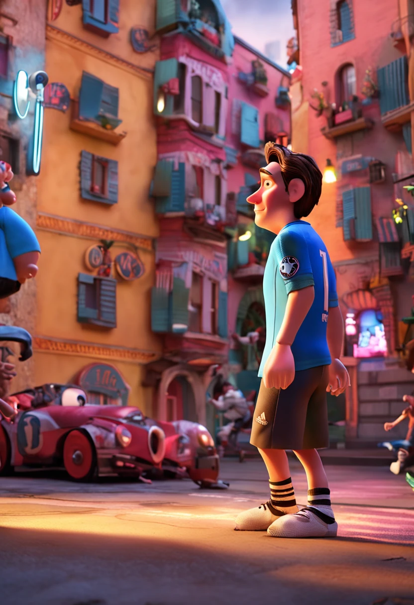 lionel messi, (pixar-style)