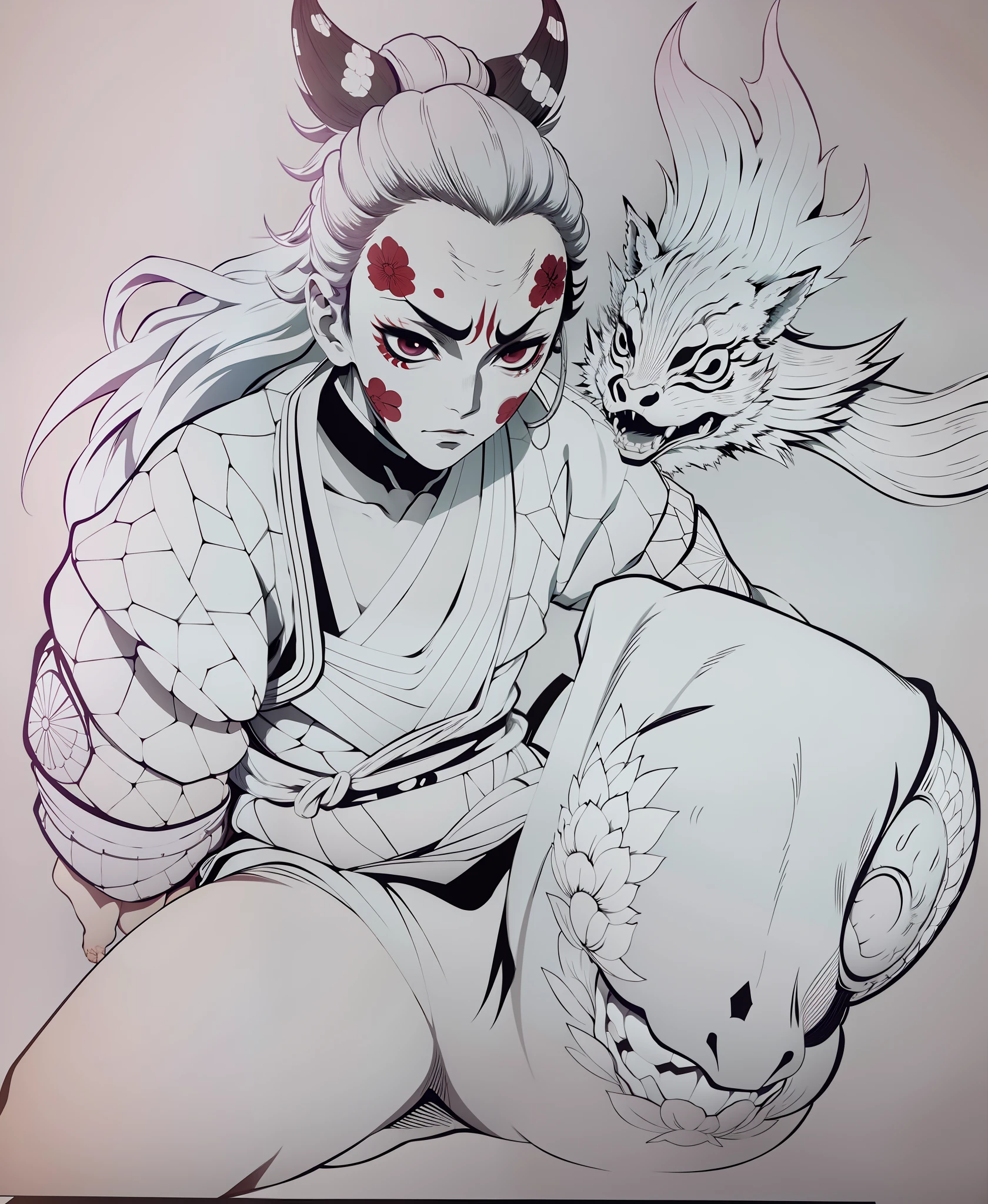 Inosuke estilo kimetsu no yaiba