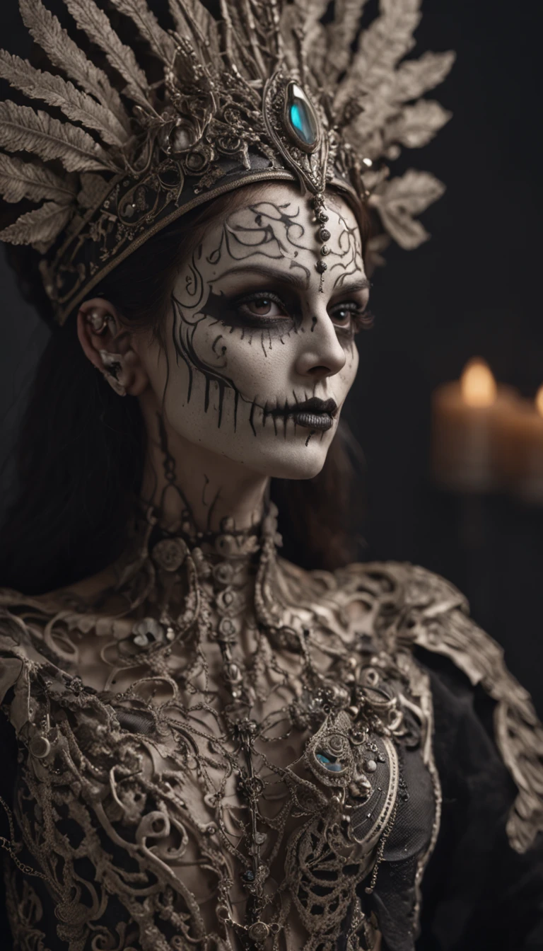 The Dark Lord on various skeletons, full bodyesbian, 8K, Ultra photo realsisim