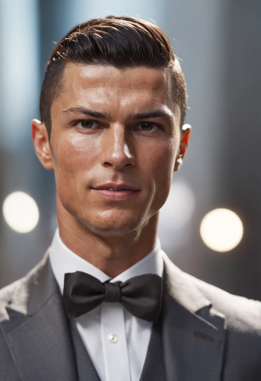 cristiano ronaldo,real Madrid suit,(pixar style) (masterpiece:1.2) (bokeh) (best quality) (detailed skin) (detailed texture) (8k) (claymation) (cinematic lighting) (sharp focus)