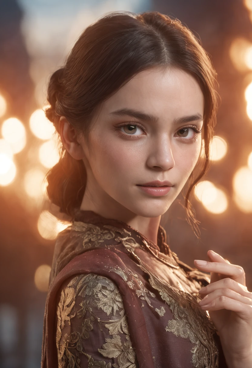 (skindentation:1.5), Realistic, Photorealistic, (masterpiece:1.5), concept art, intricate details, highly detailed, photorealistic, octane render, 8k, unreal engine, dynamic pose, best quality, highres, (realistic face:1.1), (hyperrealistic:1.1), ((full_body)), perfect eyes,(shiny skin:1.2), (((hairstyle))), (((perfect hands))), (extremely detailed background), ((dynamic background)), ((lightning)), (light rays), ((1girl)), wearing cloak, (((flowing cloak))), ((detailed eyes, high quality eyes, high quality face)), (extremely intricate robes, magical robes), short hair, casting lightning, electricity, swirling fire, radiating power, sparks, smoke, magic, ((dramatic)), epic, battlefield, depth of field, bokeh, 4k, gothic, ember, particles