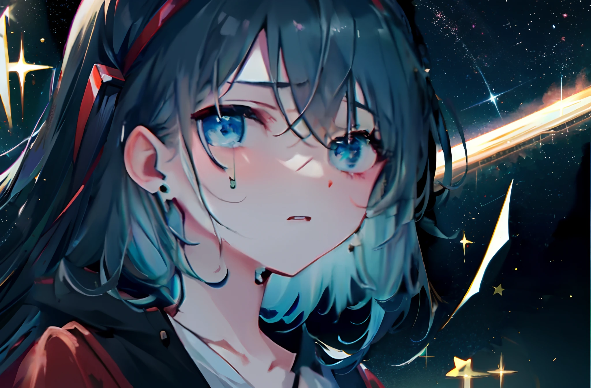 Change the background to black starry sky
