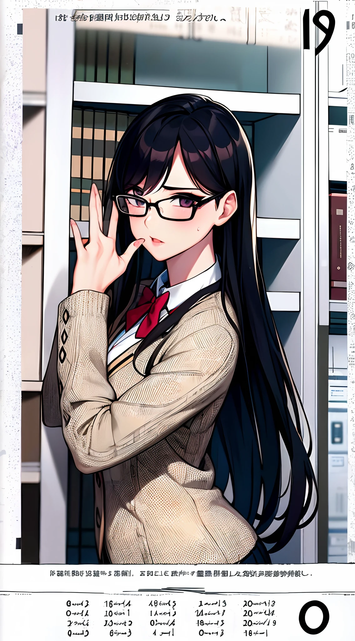 Spectacled Asian ulher posing in front of a bookshelf, With eye Glasses, with glasses on, thick glasses, wearing glasses, without glasses, glasses, nerdy appearance, Beautiful Asian girl, bespectacled, nerd, girl with glasses, copos grandes, clivagem, Eyeglasses, with square glasses, with black eyeglasses, japanese model, Asian girl, nerdy glasses, peituda, peitos gigantescos, peitos grandes, Ecchi, sexy, msenhora sedutora, muito saboroso, olhar sedutoramente na frente, cativante e atraente, Detalhe perfeito, Garota sexy, Morena, imaculadamente detalhado, Seminuas, gorgeous female, Parecendo quente, cintura para cima