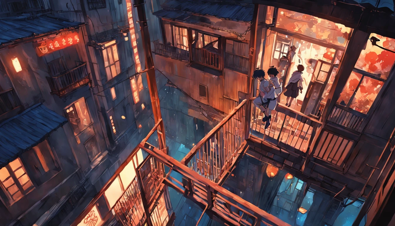 The jumped from the second floor to escape