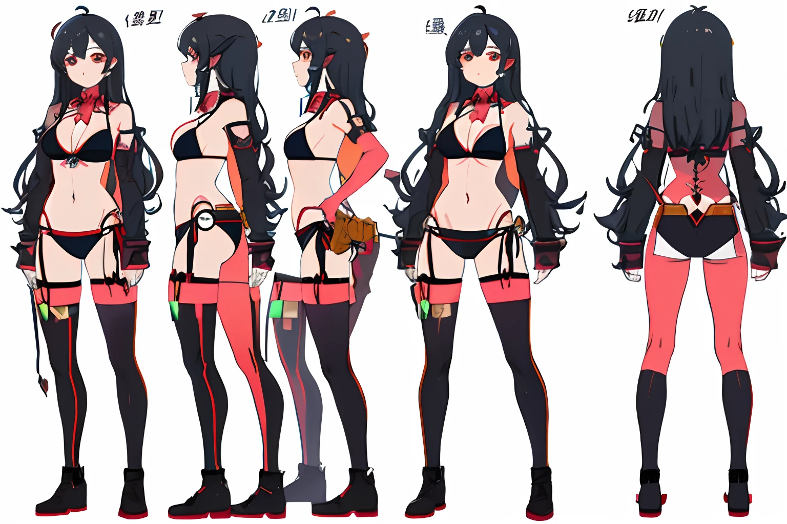 tmasterpiece,Need,1 female demon,A high resolution,hoang lap,Red all over,(ultradetailed:1.1025),(illustratio:1.1025),(infography:1.1025),Patent drawings,Physical measurement,(All bikini configurations:1.1025),papelaria, (独奏:1.1025),standing on your feet,Have a cohesive background,5 fingers in the hand,character sheets,