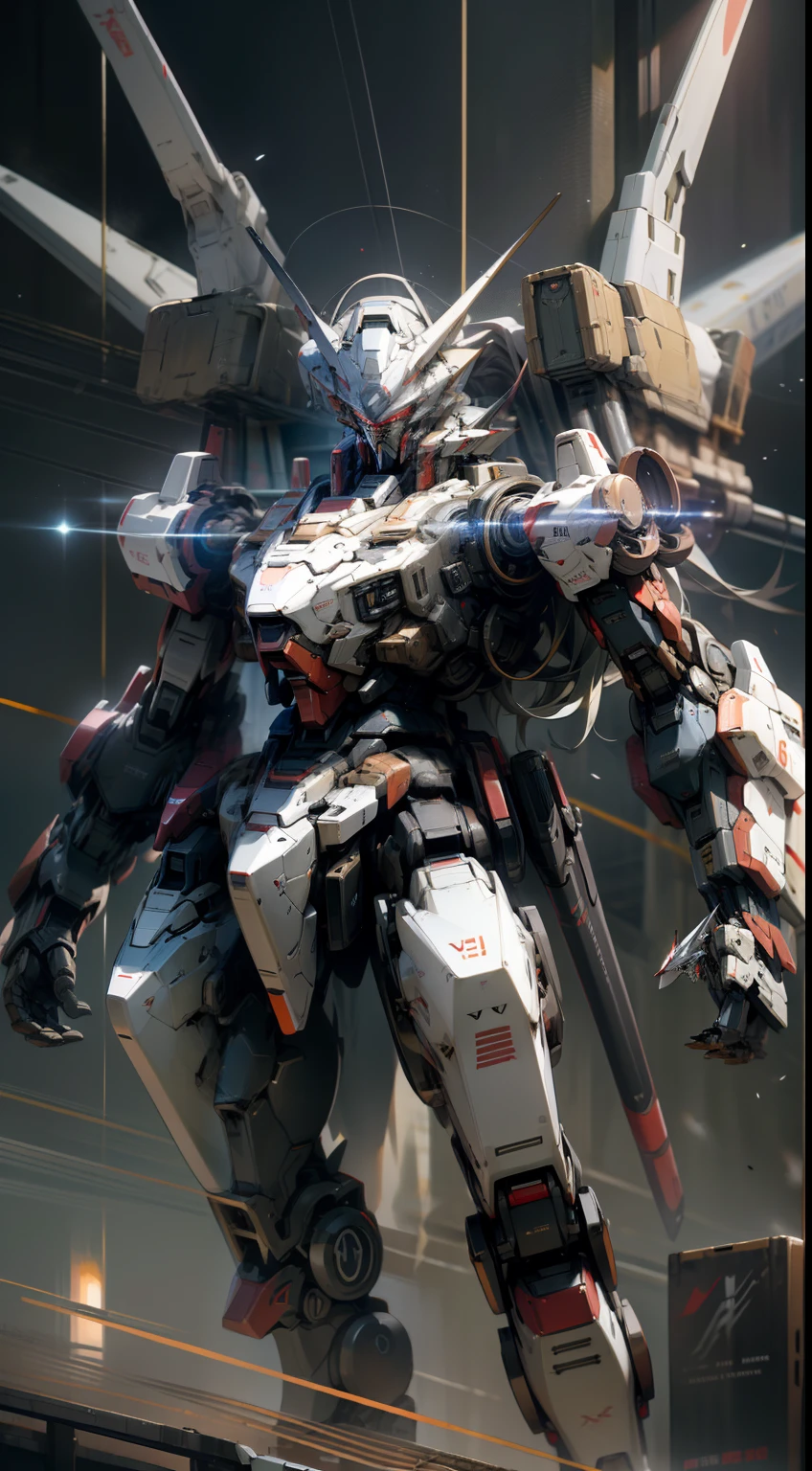 Surrealism, Ray Tracing, Photorealistic, UHD, High Detail, 32k, Best Quality, Textured Skin, Gundam Mecha, Flight, Funnel, Mecha Ship, Masterpiece, Best Quality, Mecha, Unmanned, (Full Body), (Black Mecha: 1.8), (Axisymmetric: 1.4), (HDR), (Movie Light: 1.1), White Eyes, Cool, Science Fiction, Fire, Universe, oversized shield, mecha man overlooking the background of the earth, with laser cannon beams, wars, conflicts, weapons in hand (has a huge weapon: 1.5),