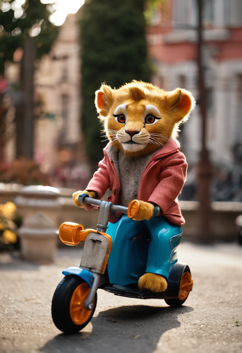 a riding a tiger