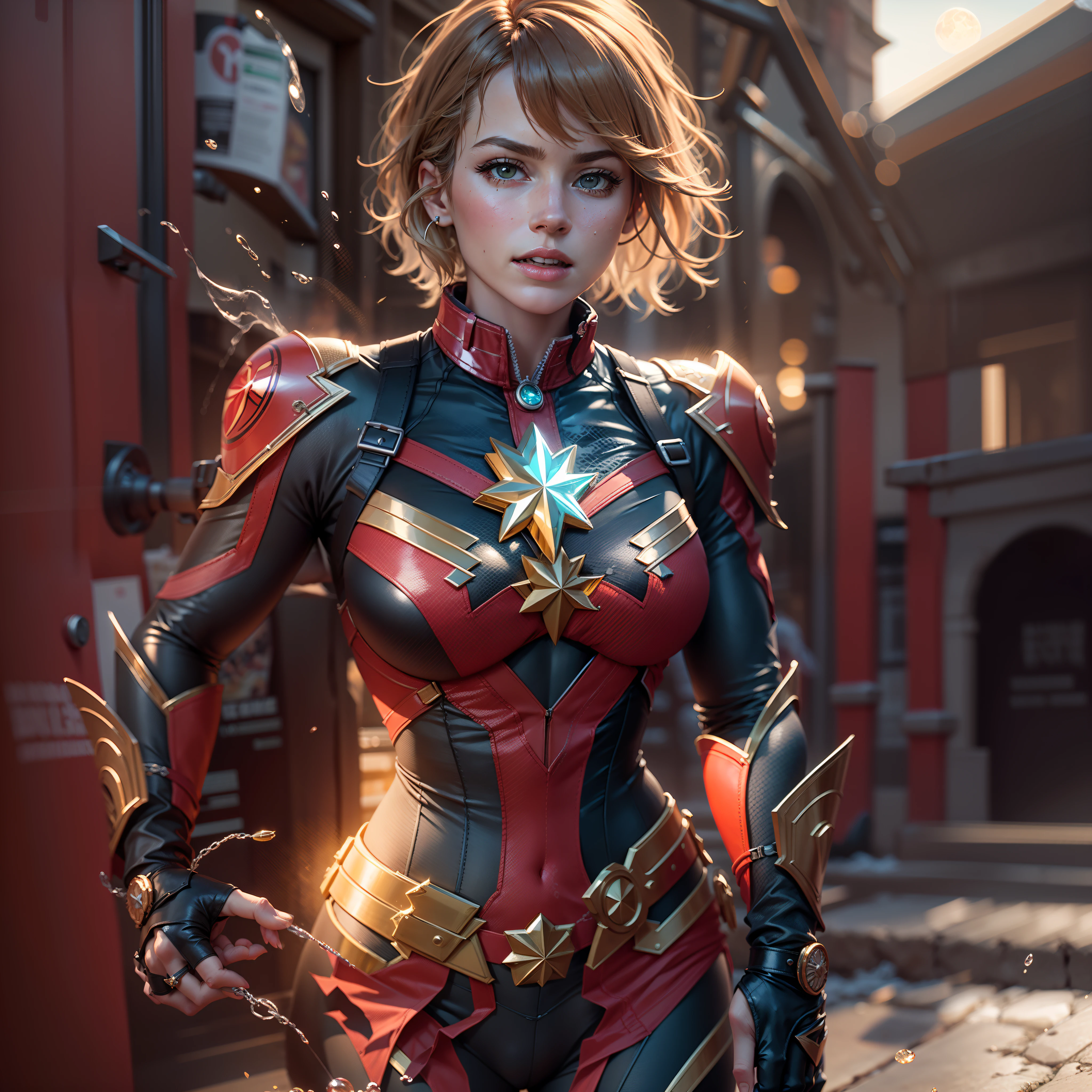 Masterpiece epic sunLight "Captain Marvel" Beholder Heroe ultra realist saturate meticulously intricate ultra pro-photorealistic optimal ultre high_quality accurate ultra high_detail ultra highres color-coded shading max perfection reflex graduated reflection extreme improved Octane_rendered opengl-shaders glsl-shader UHD XT3 64K32K 16K 8KDSLR HDR unrealengine5 romm rgb pbr Analogic ultra_Sharpness focus fxaa cgi vfx sfx fkaa txaa rtx ssao post-processing post-production cell-shading tone-mapping volumetric lightning contrast Shadow 3dcg darkness night blackess outdoor Moon global luminescence Fire-follet Goddess dazzling mounted bike complet motocycle hearth "Riders" ride Ark "Heavy Metal" Diplomatic Queen sundrop glamour female Cosplay "Brie Larson" Baroque "Carol Danvers" hairstyle ecstatic agate symmetrical athletic fullbody skin tanmed epic face clean cheekbones effects rougeoiment embarrassed lazuli beaux yeux dark brown pupils black irises turquoise sapphires open mouth teeth obvious smile (tougue fall droplet water drop of water) cape levitating jacket floating Bridaldress Dickey Collar Charm Elastic Lace Turtleneck Sleeve Blouse Pullover Lining clavicles shoulders:Open papillotes white leathers breasts pointed satin safran orange yellow skirt soies assorties lace corsait gothic zip tin livid red thick amples spinelles nombril revealing chastity_belt silver adorned padlock Gold lock pubis scarlet pubis-hairy obvious indigo garter snap thighs legs boots gothic decorated ruby invoke CGSCOSITY onyx Android (EOS R6 135mm 1/1250s f/2.8 ISO400) opals moto inox Mechanized carbonite rune armor chrome gold heavyflat band fathom brass richly decorated glyphs ornate heart lava weapon navy plasma Tourmaline silver earth engravings lava incandescent flash-fire-shoot-laser depthfield street population Urban car background floraison Monarch equirectangular 360 deep path kindergarden chef-d' monster butterfly Bruce_Weber girls naked tattoo sex nsfw multi various etc.
