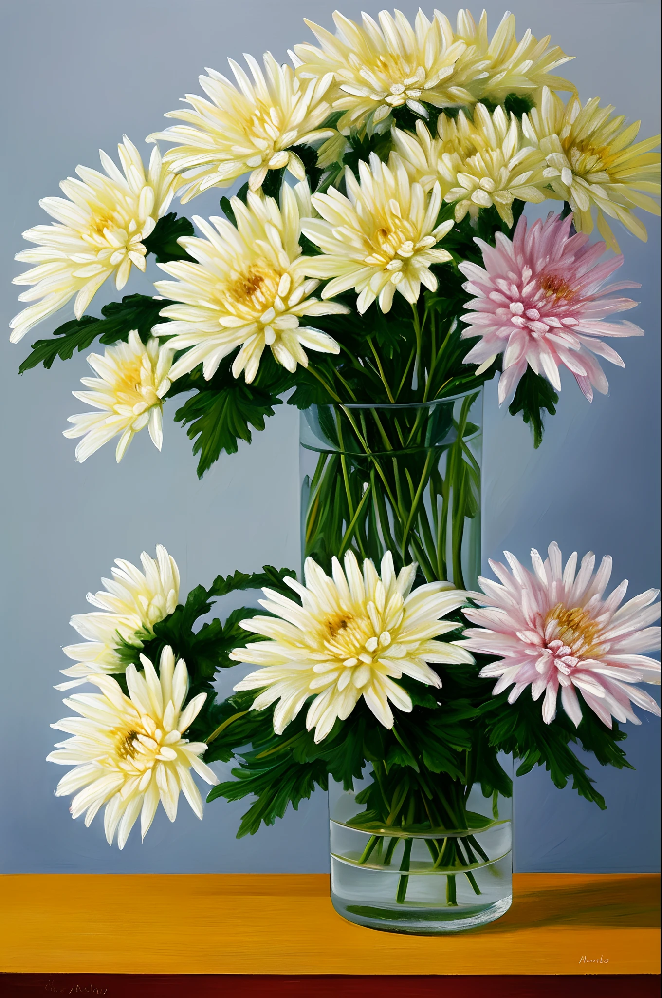 chrysanthemums(oil painted)