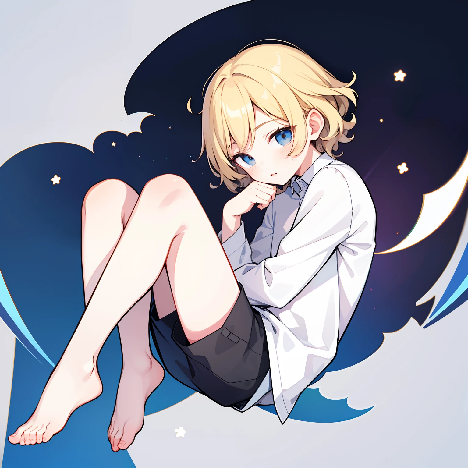 superfine illustration,Animated,1boy,man,Man's,gay,Yaoi,Guy,man,Man's,Short hair,Curly hair,Parted bangs,Blonde hair,Blue eyes,White skin,white  shirt,Precise legs,Handwriting style,Dynamic