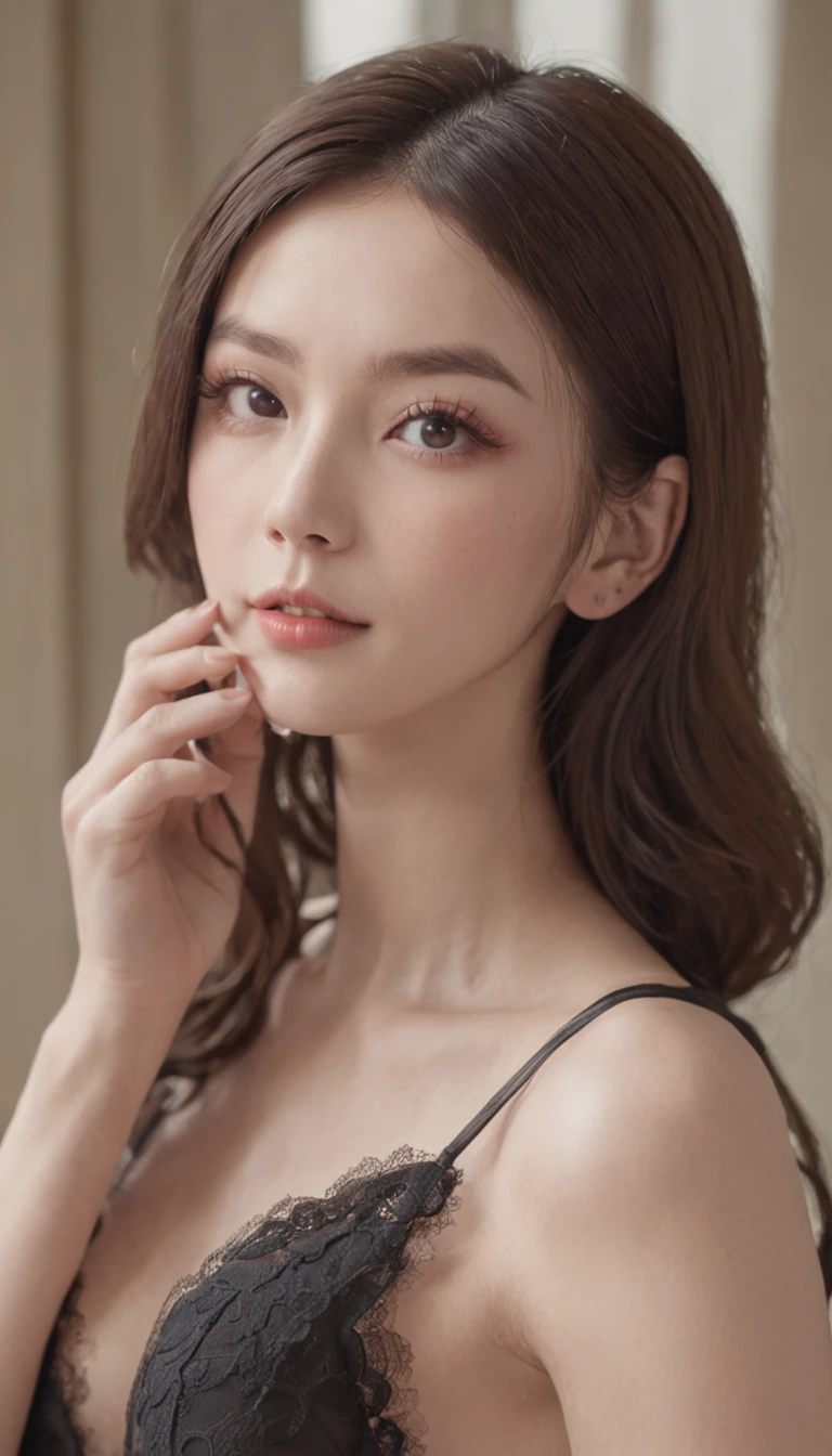 ((Best picture quality, 8K, tmasterpiece:1.3)), two people, The beauty of underwear abs:1.2,bubble butt,Thin waist (Casual hairstyle, Firm breasts:1.3,Nipple Raised 1.5), shift dresses:1.1, Ultra-fine face,A detailed eye, tattoo,strong,Having sex