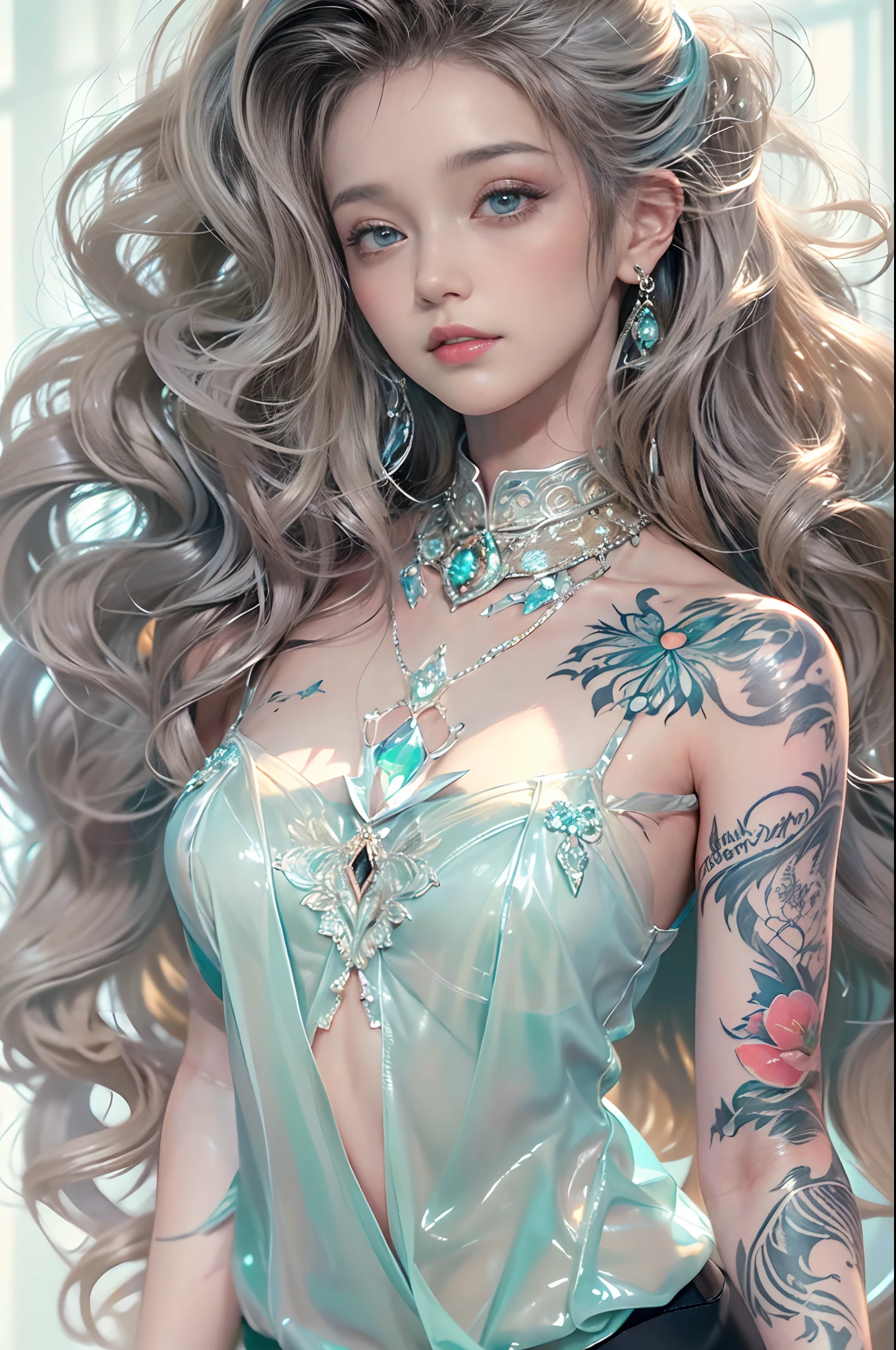 ( Masterpiece:1.25, exposed:1.2, White and vivid colors, navel),  (sexy junior idol), ((face variations, Hair variations)), portrayed in the best quality and high resolution. The image should be ultra-detailed, realistic, and photorealistic with a touch of rawness. The lighting should be emphasized to bring out the details of the face. The medium can be a combination of photography and concept art. The color tone should be vibrant and vivid, enhancing the overall visual impact. (Whole Body proportions and all limbs are anatomically accurate) . no extra limbs, nipple:-0.8 .
