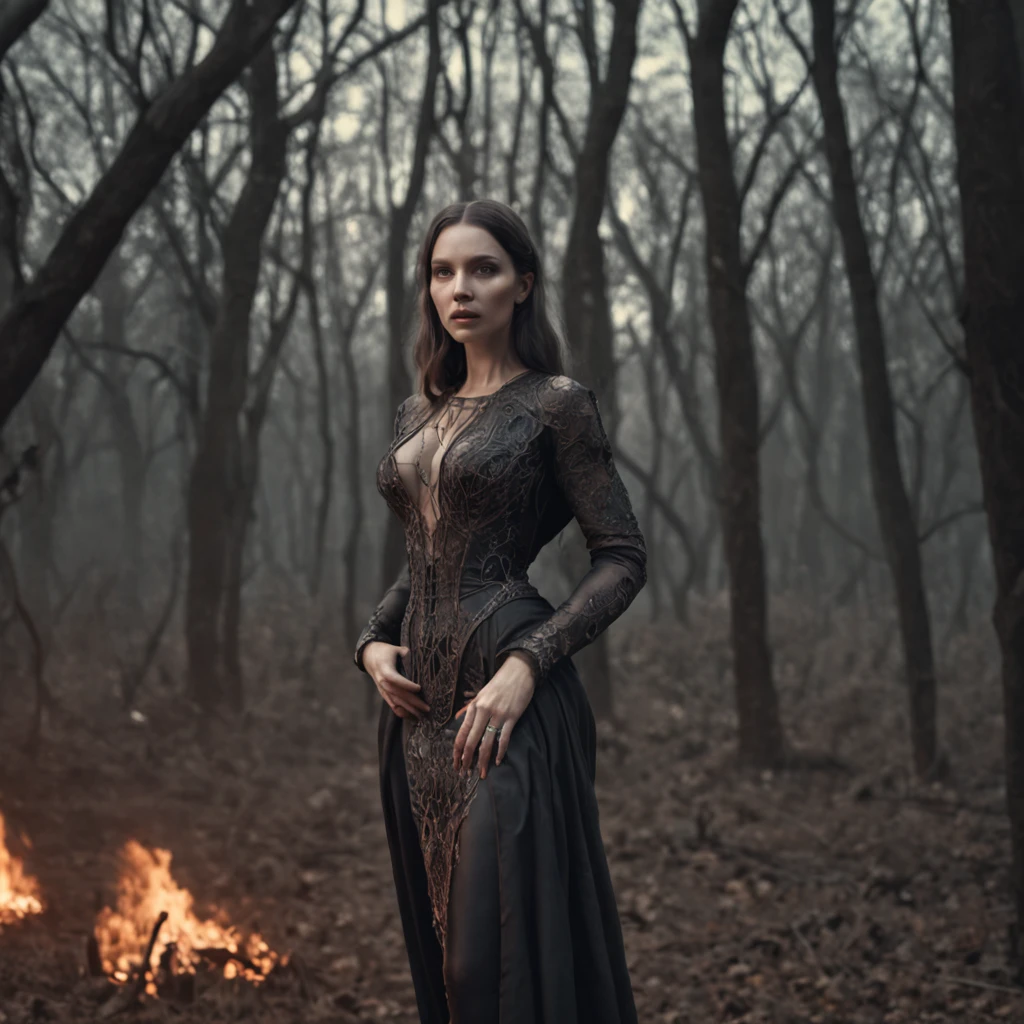 An award winning photo of a beautiful girl with long auburn hair, freckles, wearing platform heels and glasses and an (intricate black dress coat with multiple layers of embroidery, art by rfktr_bontrex-150), looking at viewer, full body shot, sexy pose in a dark forest during night,
masterpiece, extremely detailed, (intricate:1.4), detailed clothes, beautifully detailed woman, extremely detailed eyes and face, beautiful detailed eyes, (skindentation:1.3), (deep shadow:1.3), 8k, absurdres, (high quality:1.3), by lee jeffries and rossdraws and wlop, nikon d850, kodak portra 400, camera f1.6 lens, hyper realistic, lifelike texture, dramatic lighting, unreal engine, trending on artstation, cinestill 800 t eastmancolor,