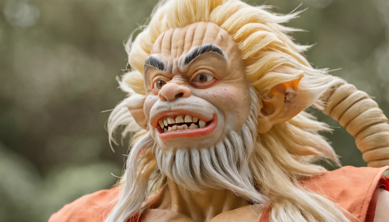 son goku，Journey to the West Long-haired Monkey，Monkey King 32K（tmasterpiece，k hd，hyper HD，16k）son goku，Backroom pond，zydink， a color， Asian people （A long-haired monkey）， （son goku）， Combat posture， looking at viewert， long whitr hair， Floating hair，Tiger stripe long-sleeved clothes，Short apron， （Abstract golden retriever splash：1.2）， white backgrounid，Golden Hoop Stick（realisticlying：1.4），Snowflakes fluttering，The background is pure， A high resolution， the detail， RAW photogr， Sharp Re， Nikon D850 Film Stock Photo by Jefferies Lee 4 Kodak Portra 400 Camera F1.6 shots, Rich colors, ultra-realistic vivid textures, Dramatic lighting, Unreal Engine Art Station Trend, cinestir 800，