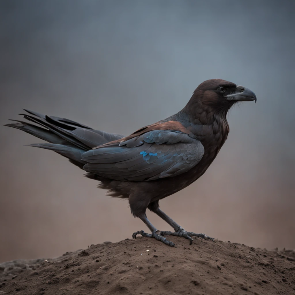 Two crows in a dead tree, Uma sombra em Forma de andador, Noite estrelada, Thick fog on the ground, Luz azul no horizonte, Motor Unreal 5, cinemactic, Low-angle photography, motion blur, proFundidade de campo, dust, Cobblestones and dirt. arte splash, pingando tinta. Perfect color classification. inFluenciado por karel Appel e jeremy mann, Full of dramatic and threatening scenes, hiper-detalhado, Beautiful, detalhes insanos, detalhes intrincados, FotograFia Editorial, FotograFado com uma lente de 50mm, proFundidade de campo, Tilt Blur, Velocidade do obturador 1/1000, F/22. Mapas de luz, super brilhante
