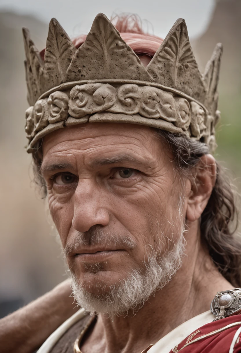 desenhe um atleta sendo coroado pelo imperador Romano com uma coroa de Louros no mundo antigo