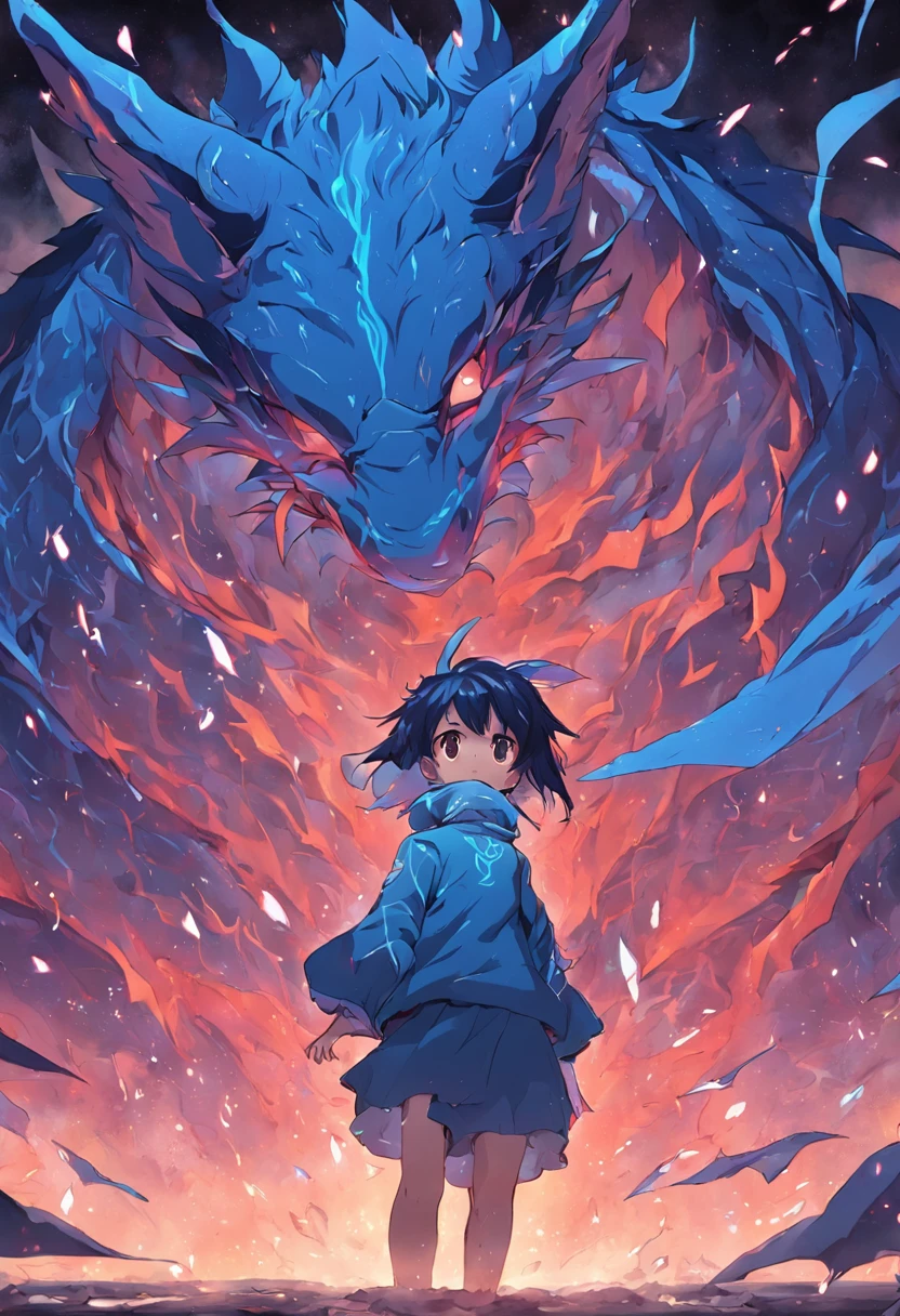 dragao bebe, fofo, azul com fundo branco