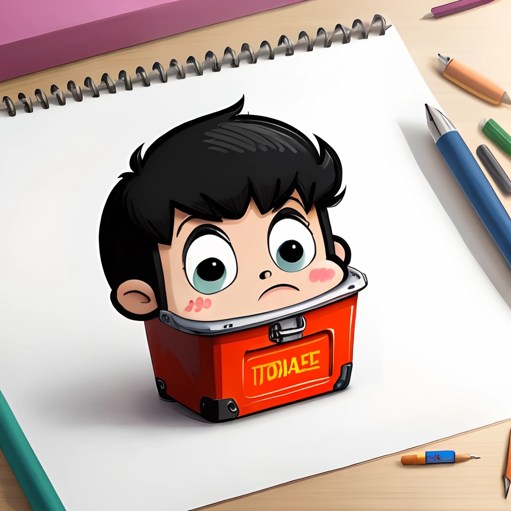 Toolbox Hand drawn cartoon 2D