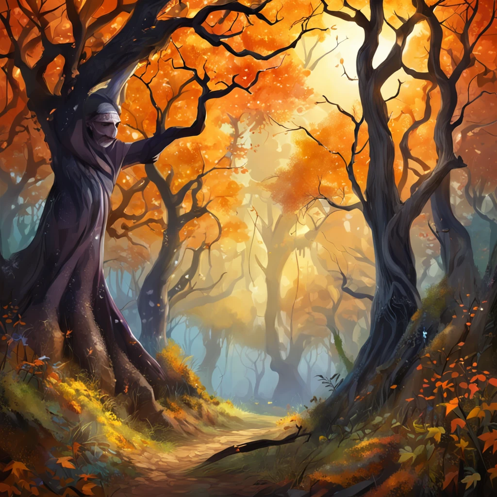 Uma bruxa misteriosa, bumbum perfeito, roupas mais sexy, energia do caos multicolorida, Standing in a dark forest of barren trees, brilhando com uma energia poderosa. Realistic, fotografia realista impressionante, 3D-rendering, octan render, intrinsecamente detalhado, cinemactic, trending on ArtStation, isometric, Centered hipereallistic cover photo, awesome full color, Hand drawn, Escuro, corajoso, Muito, Klimt, erte 12k |, High definition, cinemactic, Neoprene, Vencedor do concurso Behance, Retrato em destaque no Unsplash, arte digital estilizada, liso, Ultra High Definition, 8k, Motor Unreal 5, Ultra sharp focus, obra-prima de arte intrincada, agourento, epics, TanvirTamim, trending on ArtStation, por artgerm, h. r. Giger e Beksinski, altamente detalhado, vibrante