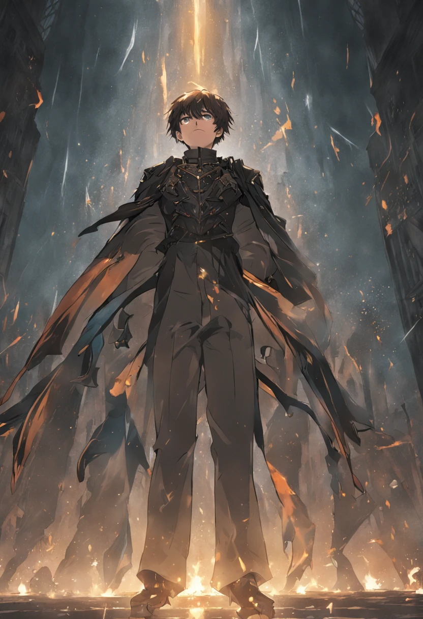 （1 Adult male），A high resolution， Sharp focus， Pixiv masterpiece， （（Complicated details））， highly  detailed， natsuki_subaru， 1 man，perfect male figure，Urine on the trouser leg， Nervously bow your head，is shy，embarressed，exhilarated，is shocked，panicking，worry，A pool of urine formed around him，Very eager to pee，Unbearable，Wet yourself，Urine discharge，full bodyesbian，Kneel，Tired，decadent， blue color eyes（eyes glowing）， Black hair short hair，Armour，cloaks，Armour，trousers，Shoulder armor，Leg armor，perspire，Drenched，Get wet，pissing，urine flows down the pants，look from down