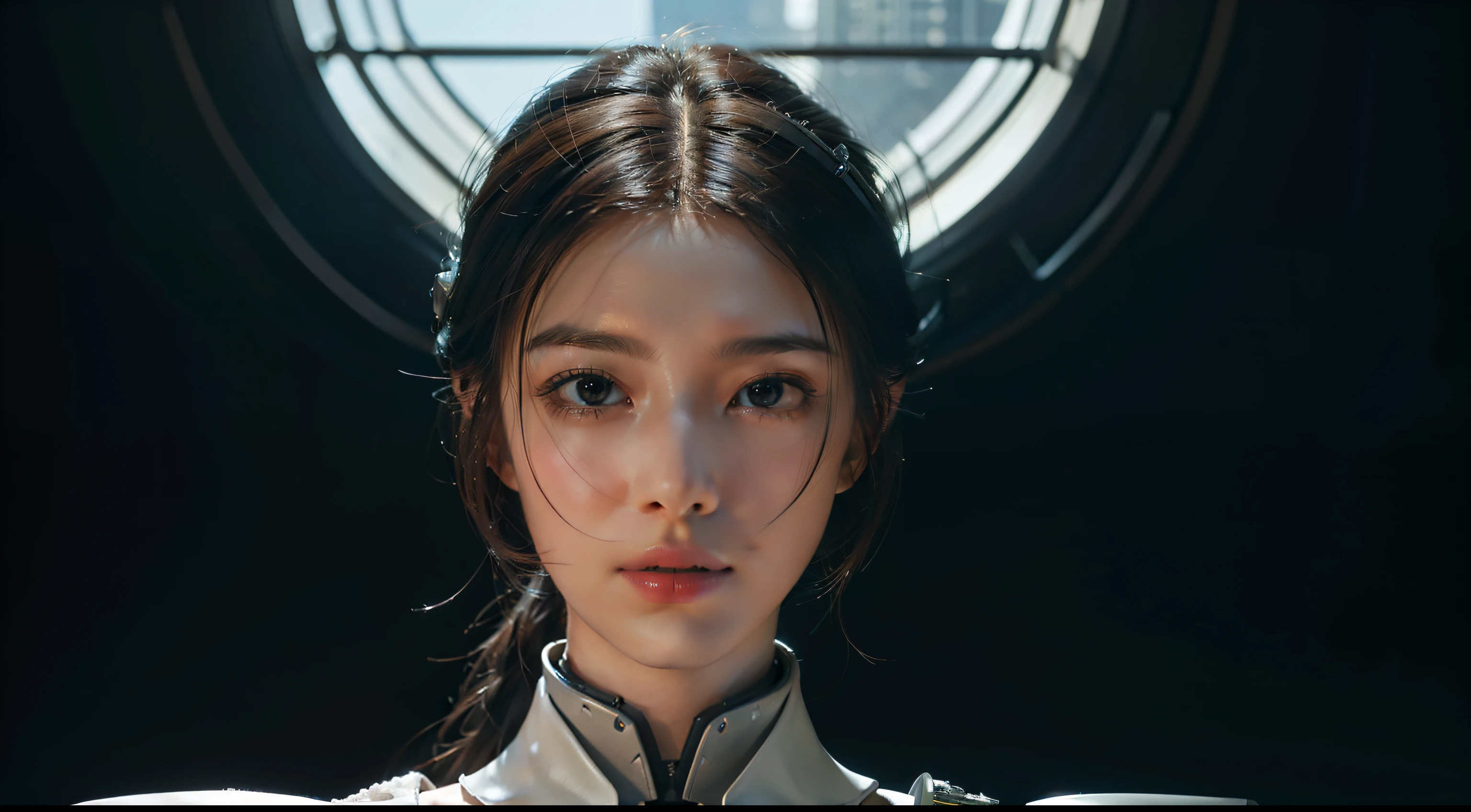 Intricate 3d rendering of highly detailed beautiful ceramic silhouette female robot face, robot, robot part, 150 mm, beautiful studio soft light, rim light, vibrant details, luxurious cyberpunk, lace, surreal, anatomy, facial muscles, cables wires, microchip, elegant, beautiful background, octane rendering, HR Giger style, 8k, best quality, masterpiece, illustration, very delicate and beautiful, very detailed, CG, unity, wallpaper , (fidelity, fidelity: 1.37), amazing, fine detail, masterpiece, best quality, official art, very detailed cg unity 8k wallpaper, absurd, unbelievably absurd, robot, silver helmet, full body, sitting write