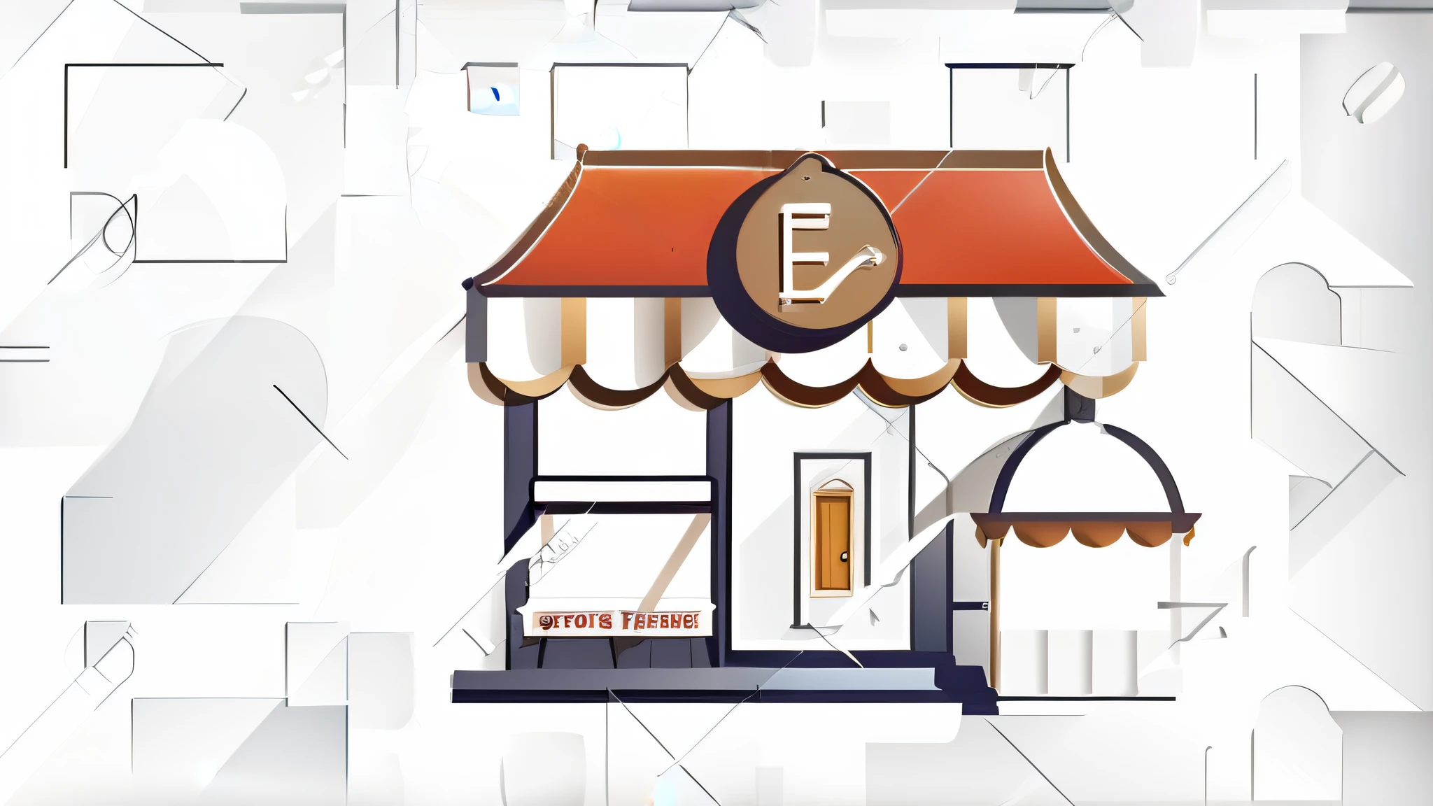 Shop icon,European style,Simple and stylish