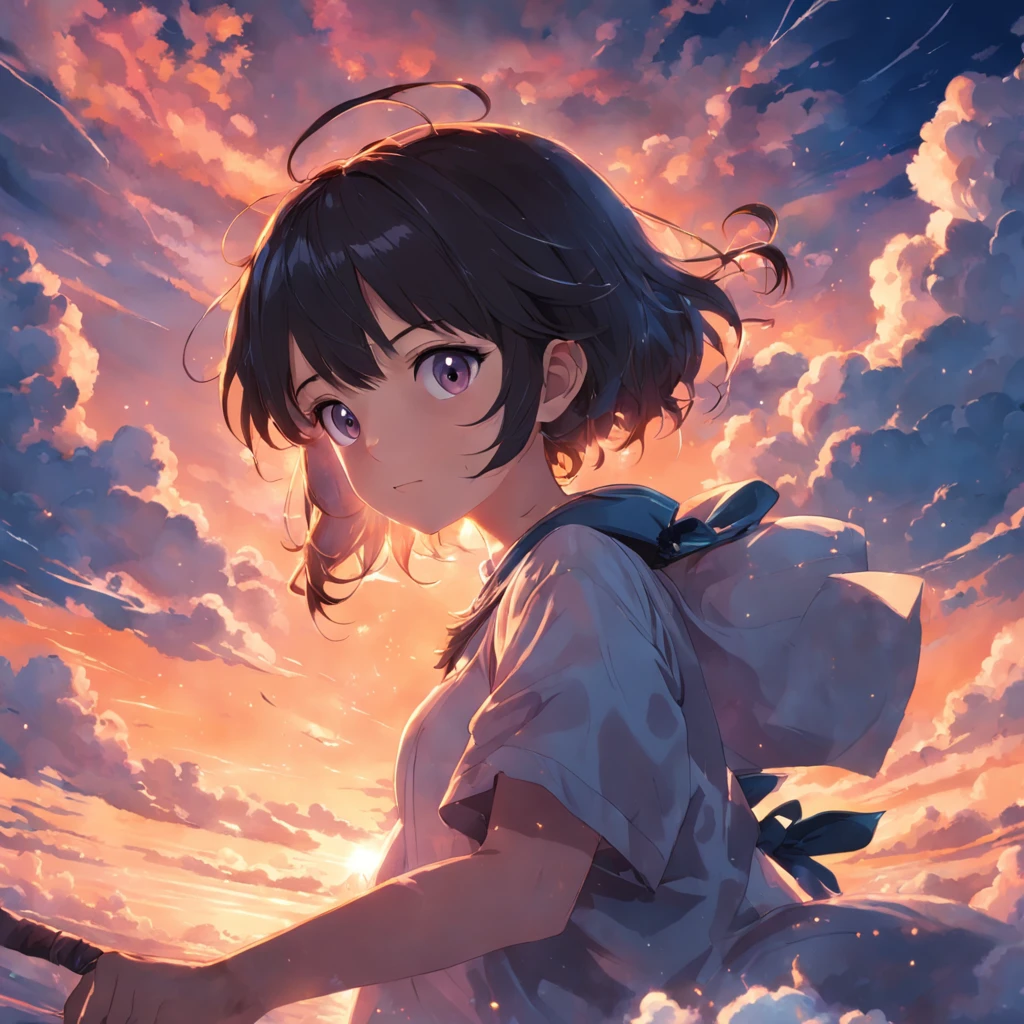logo fotografia que diga madcat  masterpiece, best quality, movie still, 1girl, cloud girl, floating in the sky, close-up, bright, happy, warm soft lighting, sunset, (sparks:0.7)