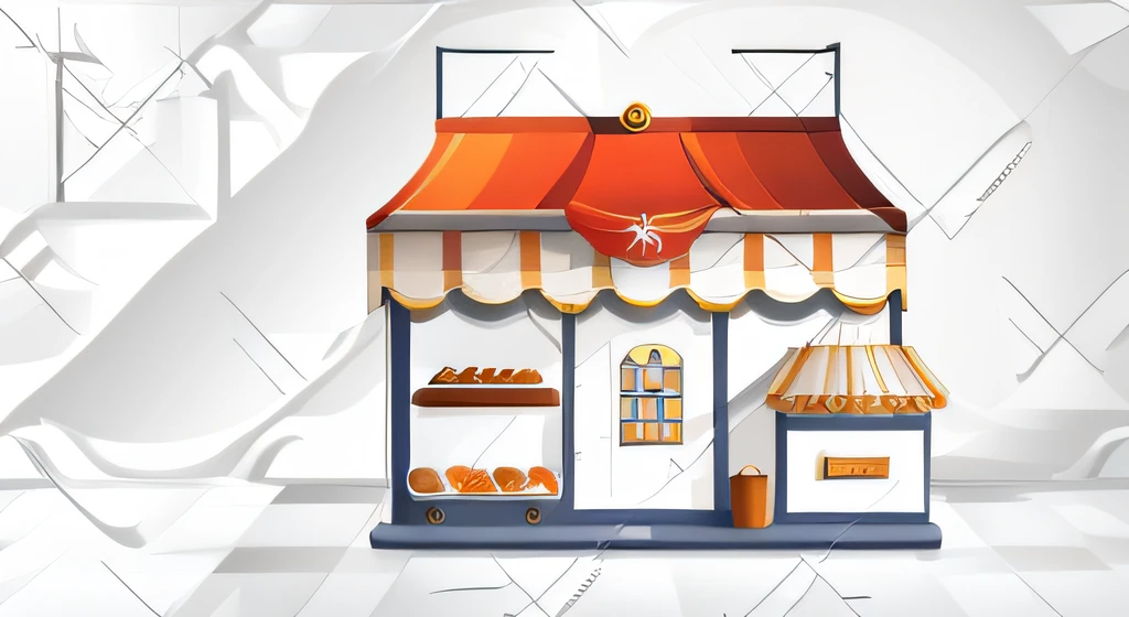 Shop icon,European style,Simple and stylish,Plain white background,Enhance the details