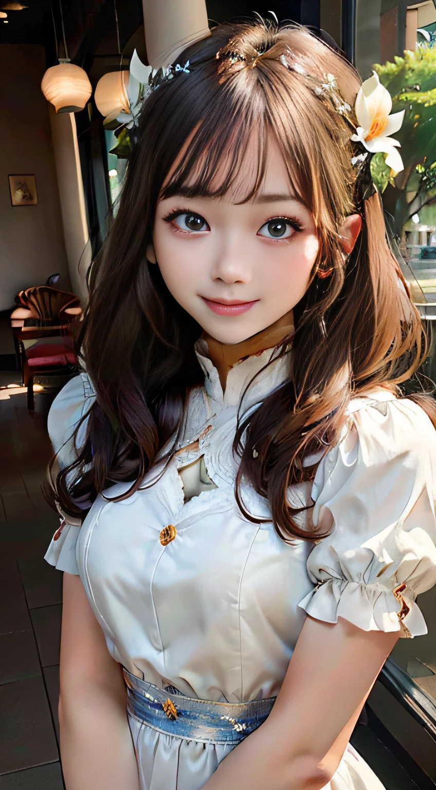 ella,Has bright and shining eyes,It's as if the stars gather,Shine with endless light。Her smile was as warm as sunshine,It's like a spring breeze,It's heartwarming。Her delicate facial features,Gentle wavy curls,Let her be like a fairy out of a fairy tale。Her figure is elegant and slender,Dressed in a light gauze dress,As if it were a spirit in the wind,You can't help but marvel。