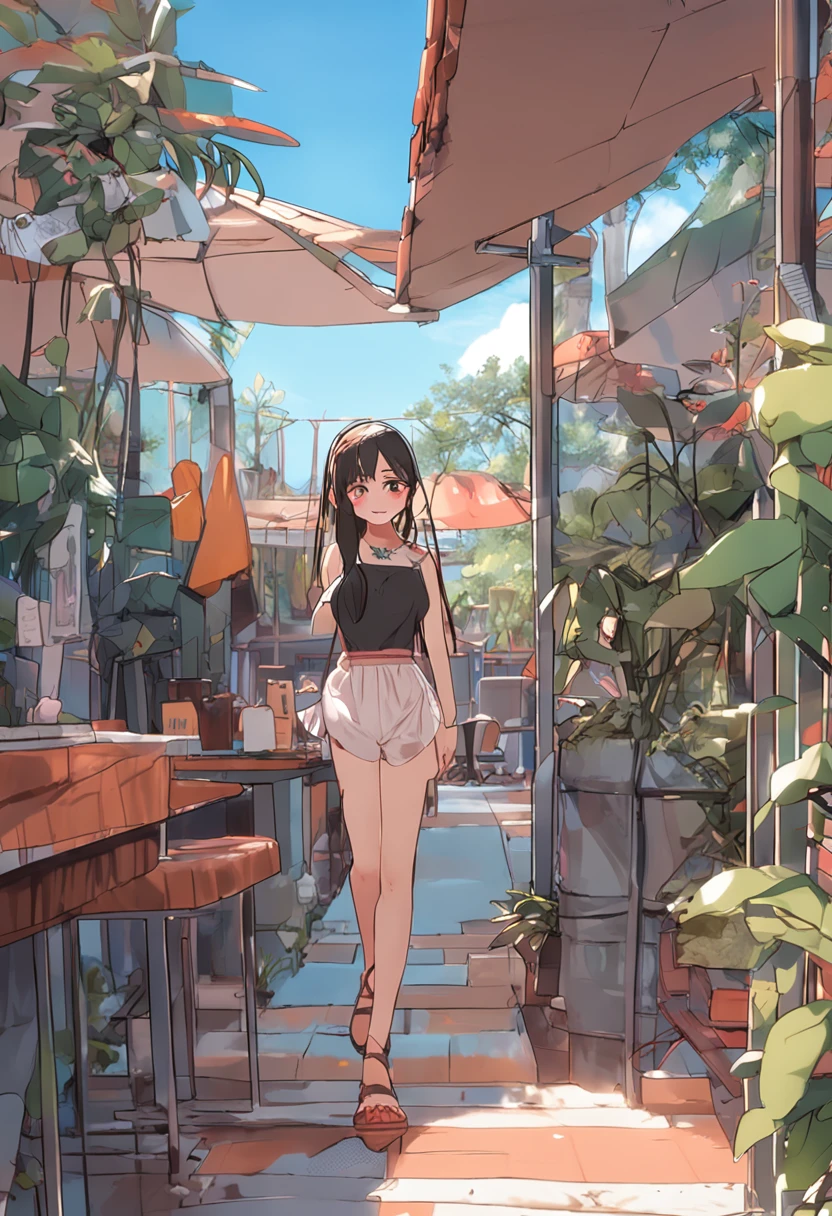 (top-quality、8k、masterpiece:1.3)、Cute girl with perfect body shape:1.4、(High school students、10 generations)、A dark-haired、(bangss:1.2)、The bikini、in pool、extremely detailed face and skin、A detailed eye、二重まぶた、Colossal breasts、a smile