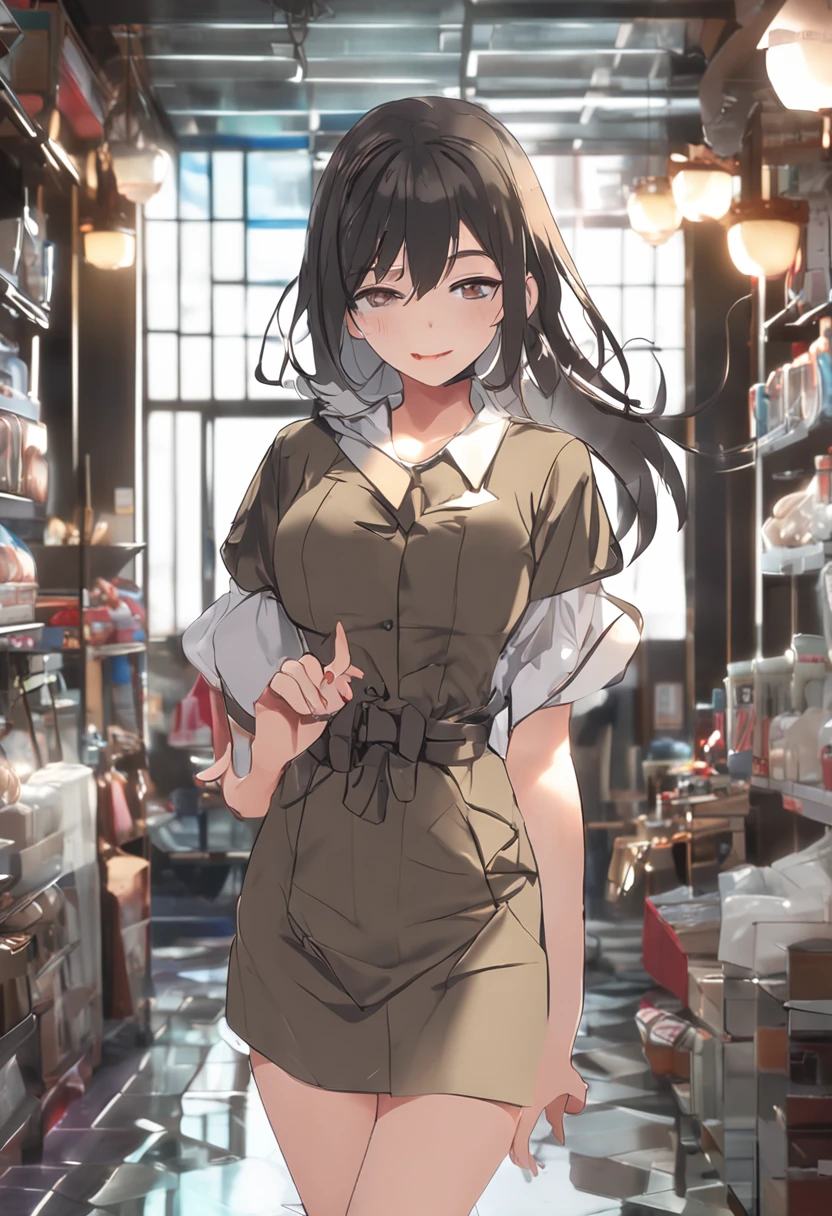 (top-quality、8k、masterpiece:1.3)、Cute girl with perfect body shape:1.4、(High school students、10 generations)、A dark-haired、(bangss:1.2)、reallistic、fullnude、in pool、extremely detailed face and skin、A detailed eye、二重まぶた、Colossal breasts、a smile