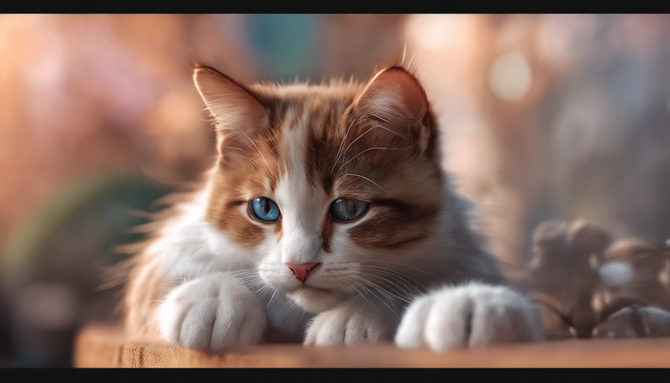 Two cute realistic cats