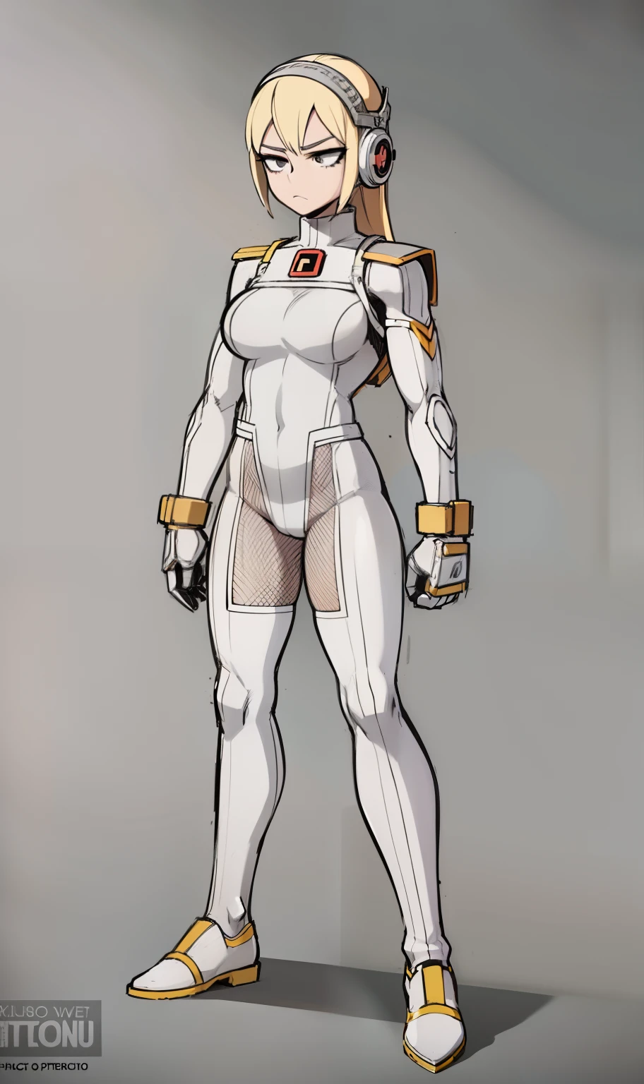 My Hero Academia style, anime Girl, female, wide thighs, wide hips, Large breast, muscular woman, trending on artstation pixiv, (full body shot:0.5), Masterpiece, fullbody suit, Hero costume, Head Covering, Helmet, Face Covering, Mask, Perfect Anatomy, Super Detailed,