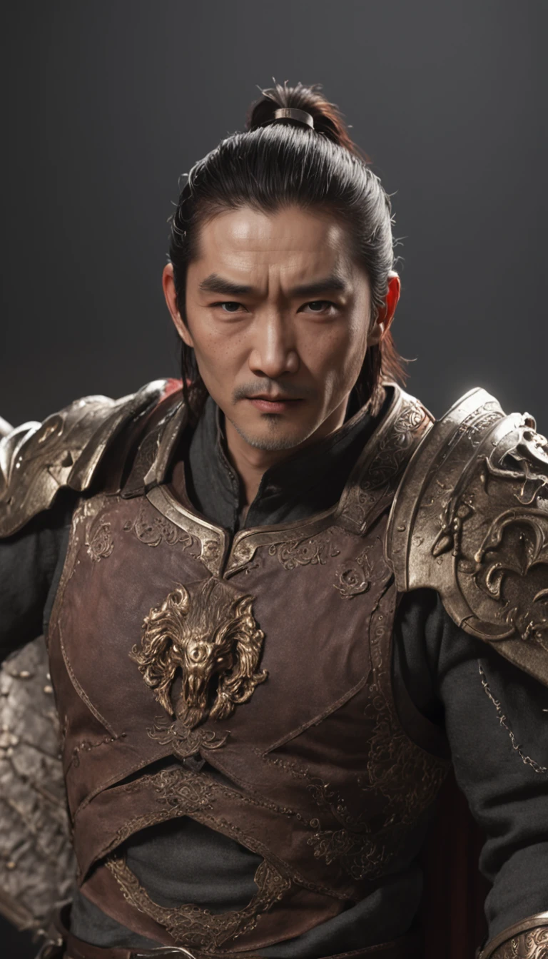 Use Tony Leung's face,Optimus Prime(professional 3d render:1.3) Linen cloak(Realistic:1.3) Lunar soil,most beautiful artwork photo in the world,Features soft and shiny male heroes, ((Epic heroes,Male roughness,Wet Hero's Wrath,Looks long hair,Ferocious expression with short beard and dynamic pose, Fantastic location, Majestic cluttered environment)), Full body 32K unified rendering, action shot, skin pore, very dark lighting, heavyshading, Detailed, Detailed face, (vibrant, photograph realistic, Realistic, Dramatic, Dark, Sharp focus, 32K), (Old leather garments damaged by weathering:1.4), ((((Wear a python undershirt)))), (Intricate:1.4), decadent, (Highly detailed:1.4), Digital painting, rendering by octane, art stations, concept-art, smooth, Sharp focus, illustration, Art germ, (loish:0.23), wlop ilya kuvshinov, and greg rutkowski and alphonse mucha gracias, (Global illumination, Studio light, volumettic light),Snowflakes fluttering, particles floating, full bodyesbian, ((Backstreet background:1.3)),CGSesociety,art stations,Works of masters
