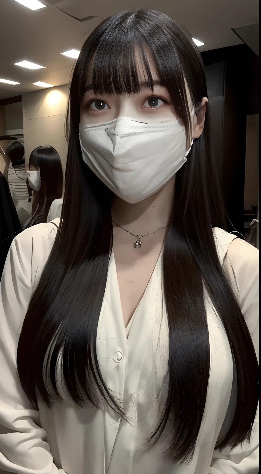 Woman wearing a mask