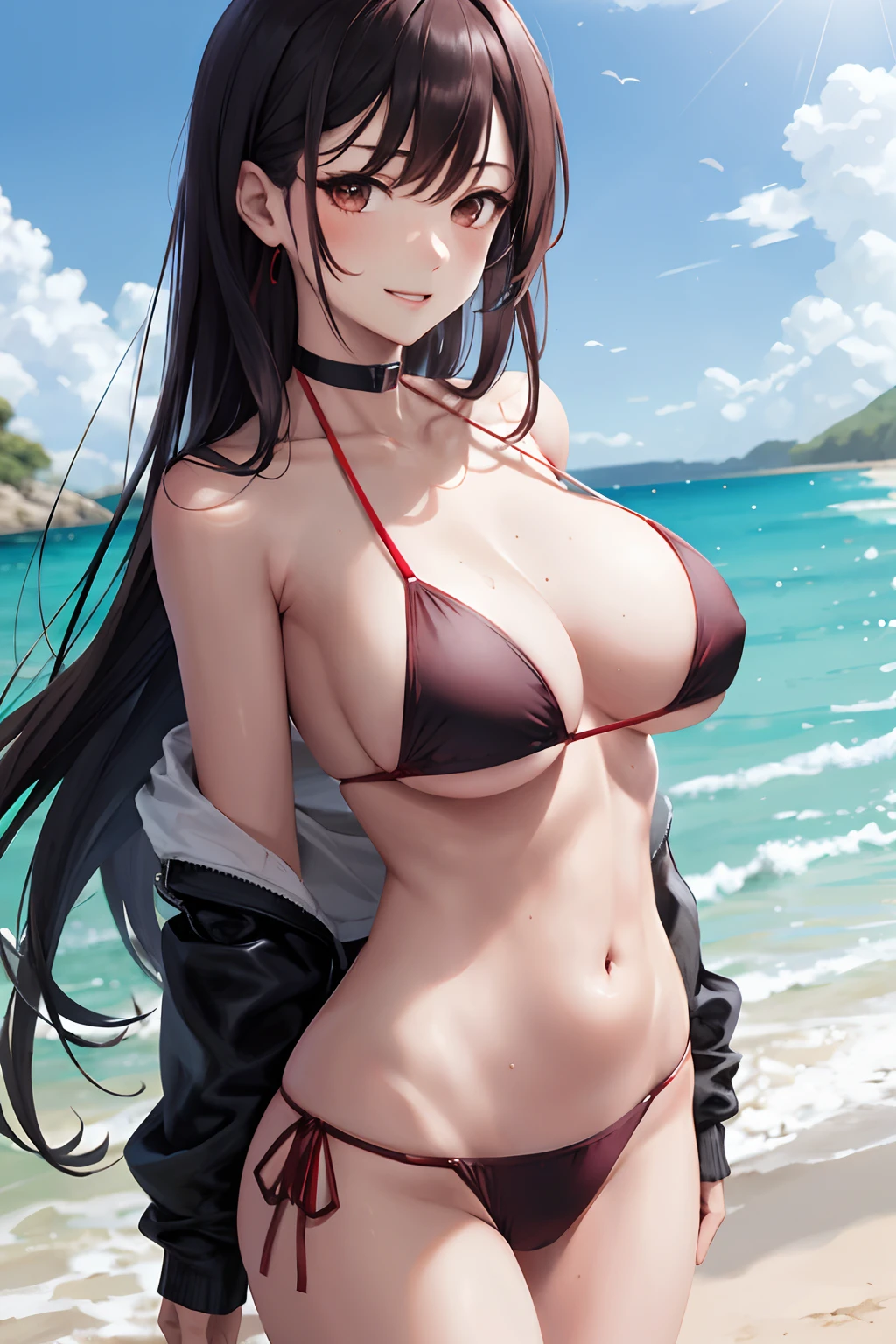 red bikini
