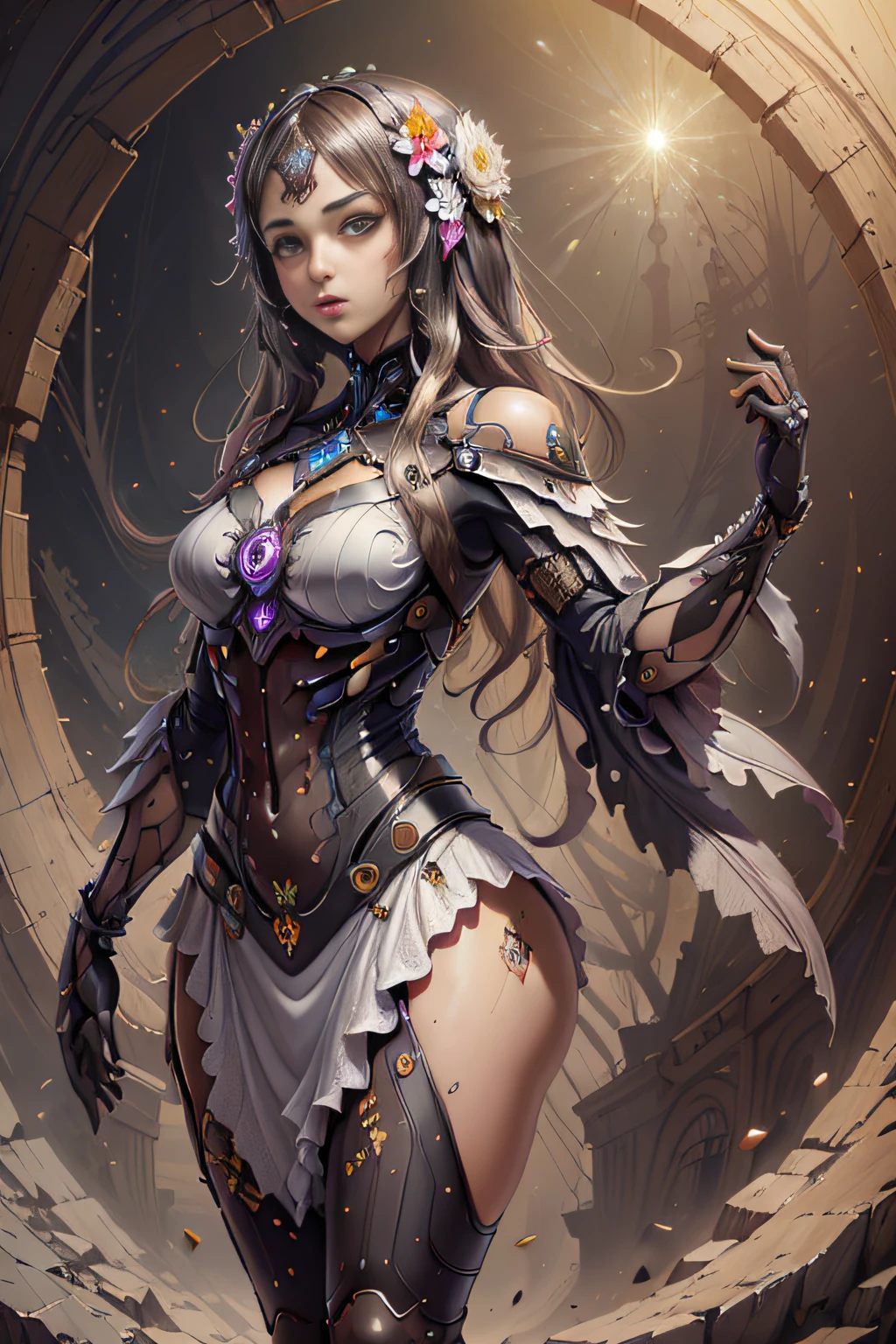 (masterpiece, top quality, best quality, official art, beautiful and aesthetic:1.2), (1girl), extreme detailed,(fractal art:1.3),colorful,highest detailed