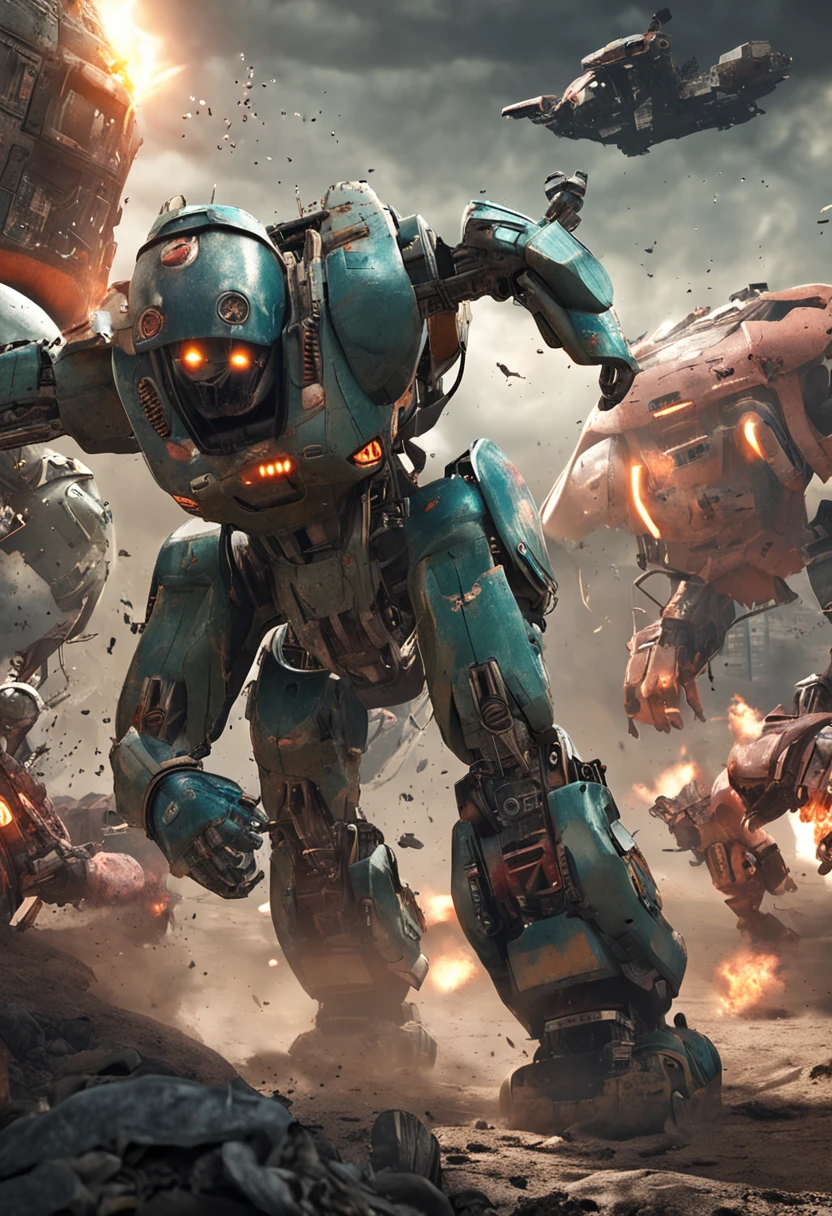 Alein Vs Machines, world war 3, but Ai using robots to fight aliens from invading earth.