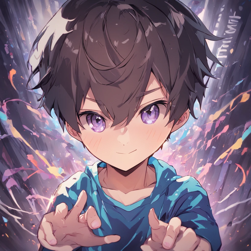 独奏、gamer、Reaping、Brown hair、shoun、shoun,twinks、Very short、1 persons,short-haired, 独奏, (twitch emote:1), Chibi, Black eyes, comic strip, man、white backgrounid, a sticker, Thick black outline,、short-haired、elementary student、full body Esbian、Blue shorts、short-haired、Cool、Mini、Blue shorts、a black T-shirt、Purple Socks、Chibi Chara.Have a game、short-haired、Male child、发光、gamer、A smile、action、Short